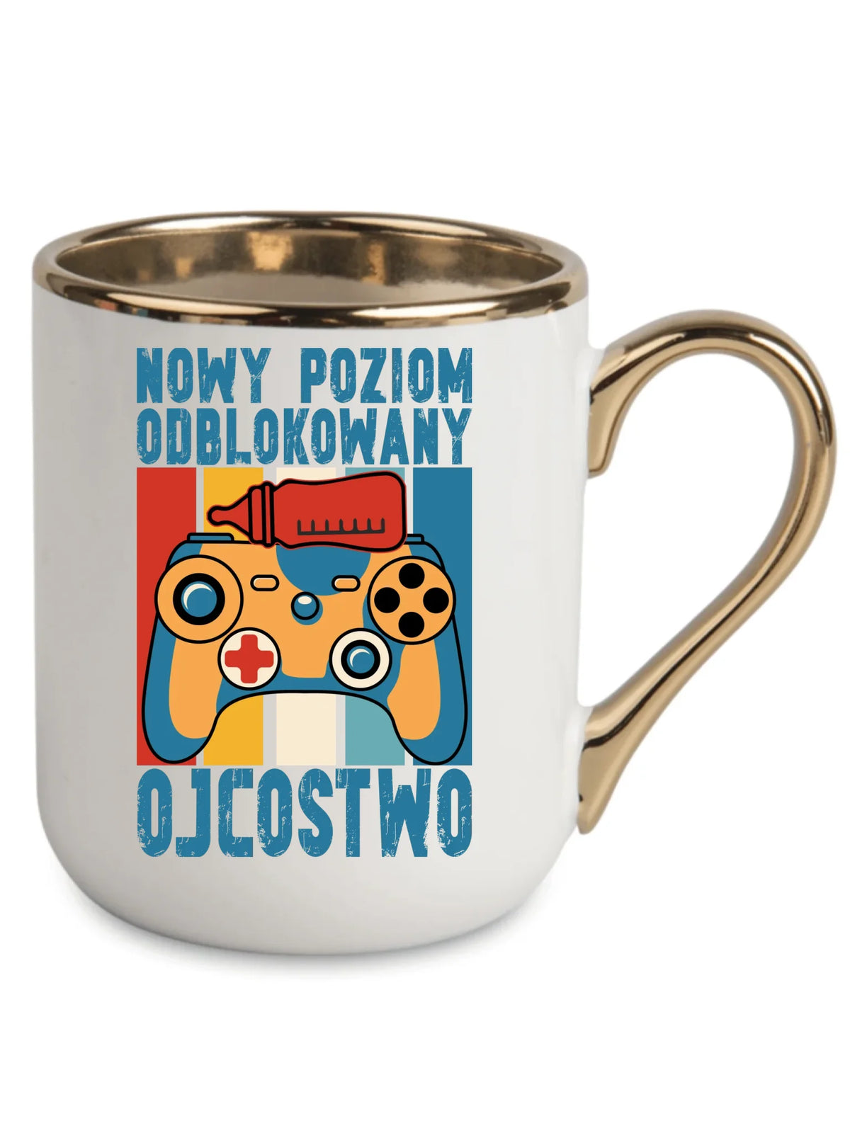 Kubek elegant dla młodego taty gamera - Nowy poziom odblokowany DT24