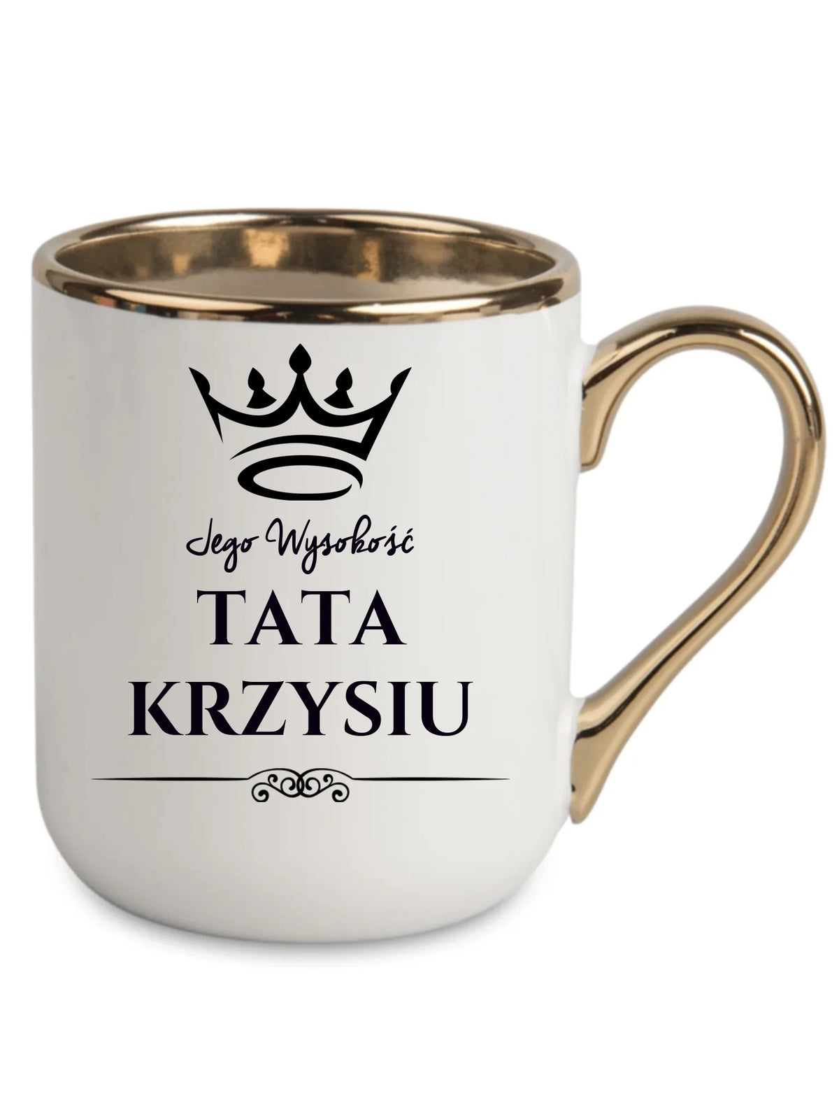 Kubek elegant dla taty - Jego Wysokość Tata - personalizowany DT11