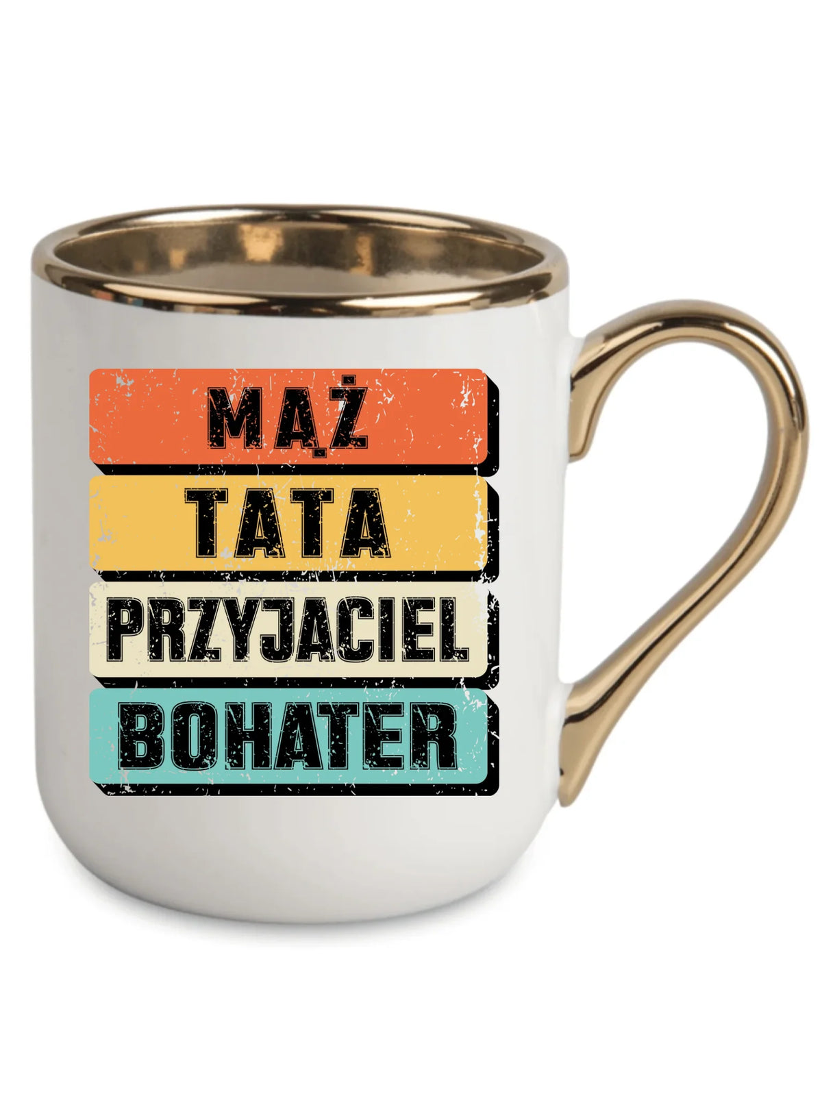 Kubek elegant dla taty - Mąż Tata Przyjaciel Bohater DT05