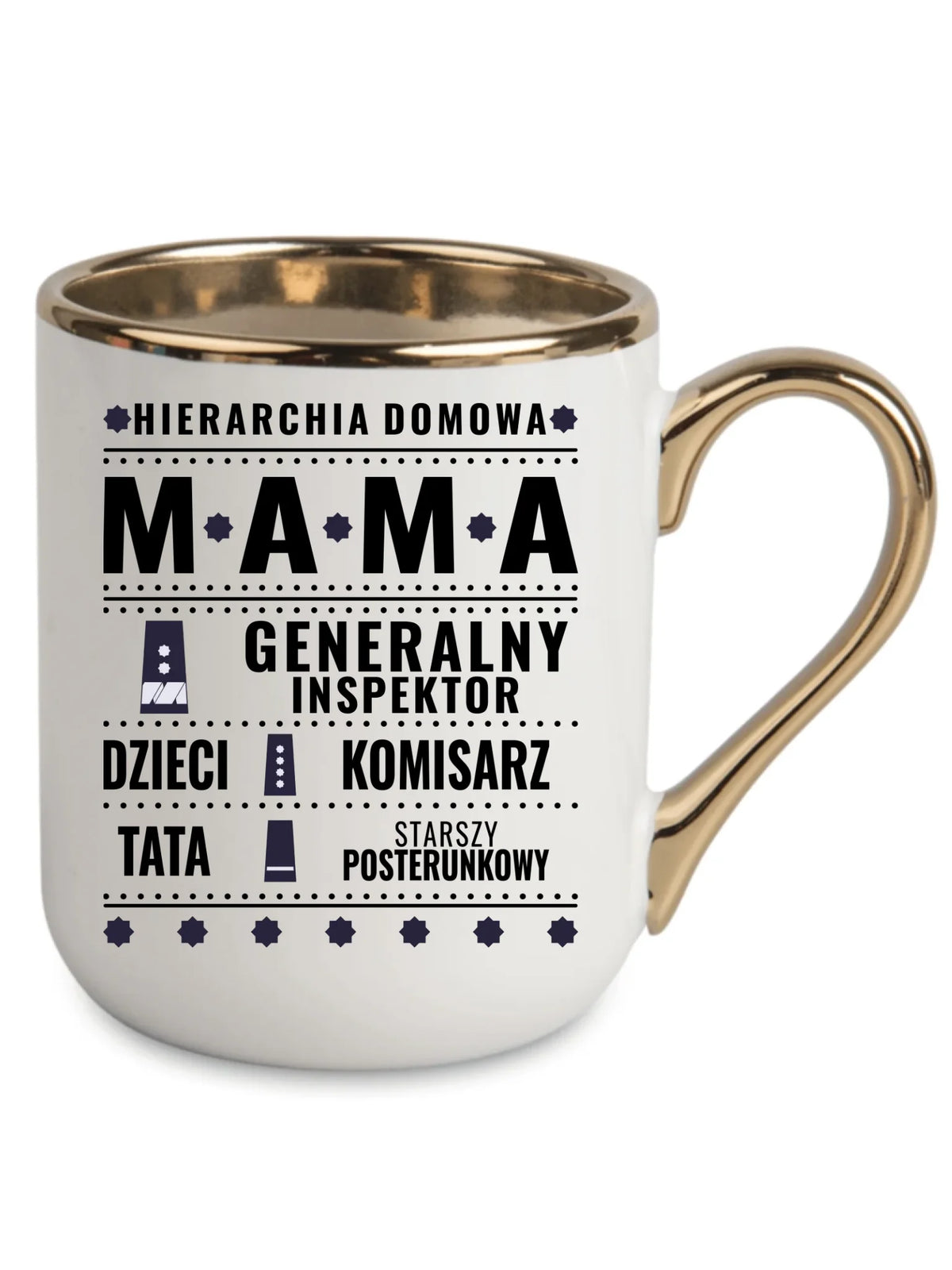 Kubek elegant dla mamy - Generał Mama Policja - personalizowany DM41