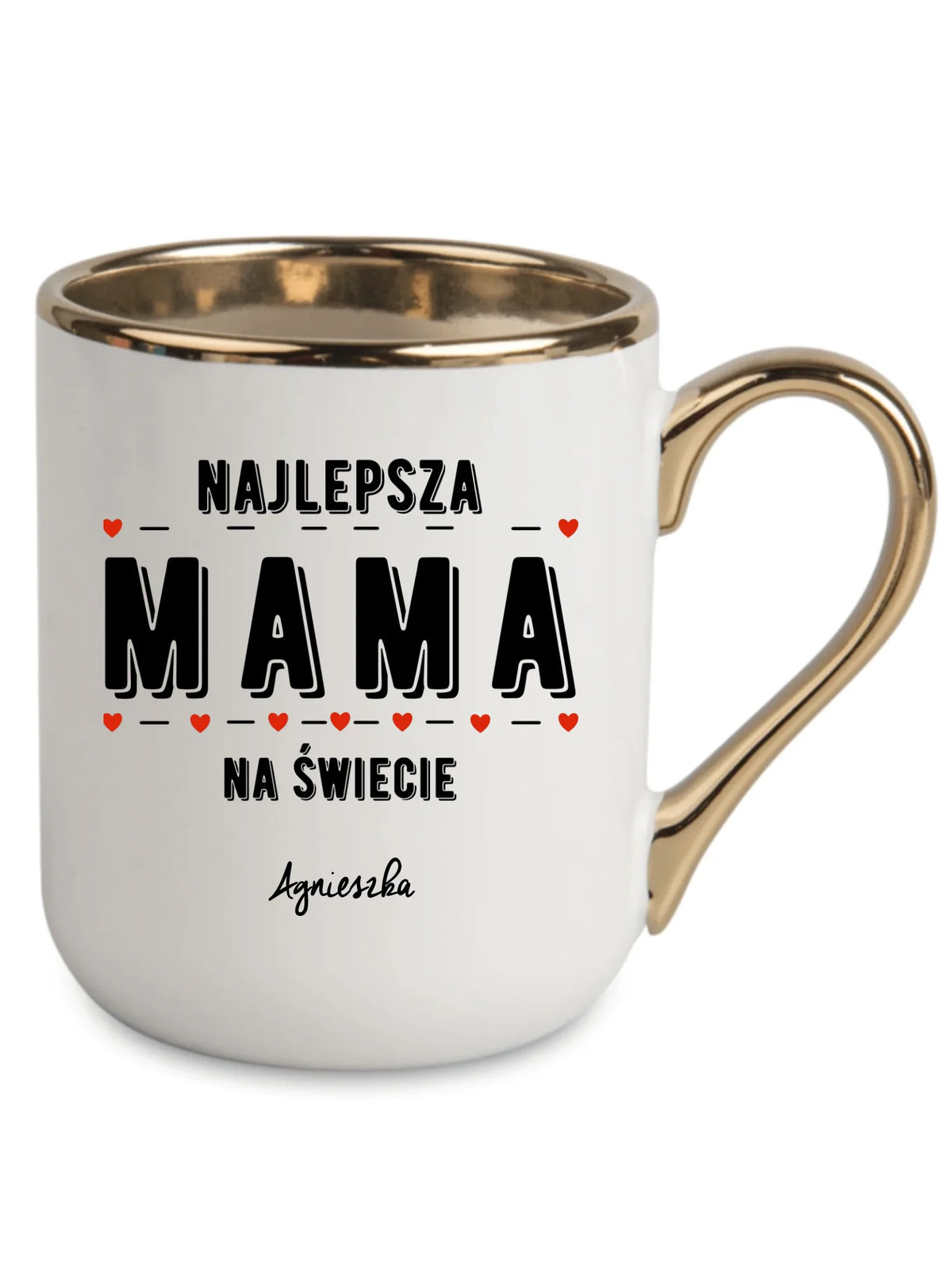 Kubek elegant z imieniem dla mamy - Najlepsza mama - personalizowany DM22