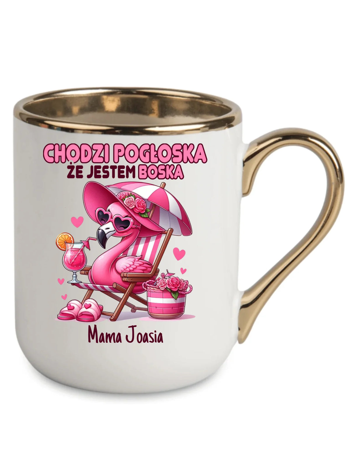 Kubek elegant dla mamy - Chodzi pogłoska, że jestem boska - personalizowany DM14