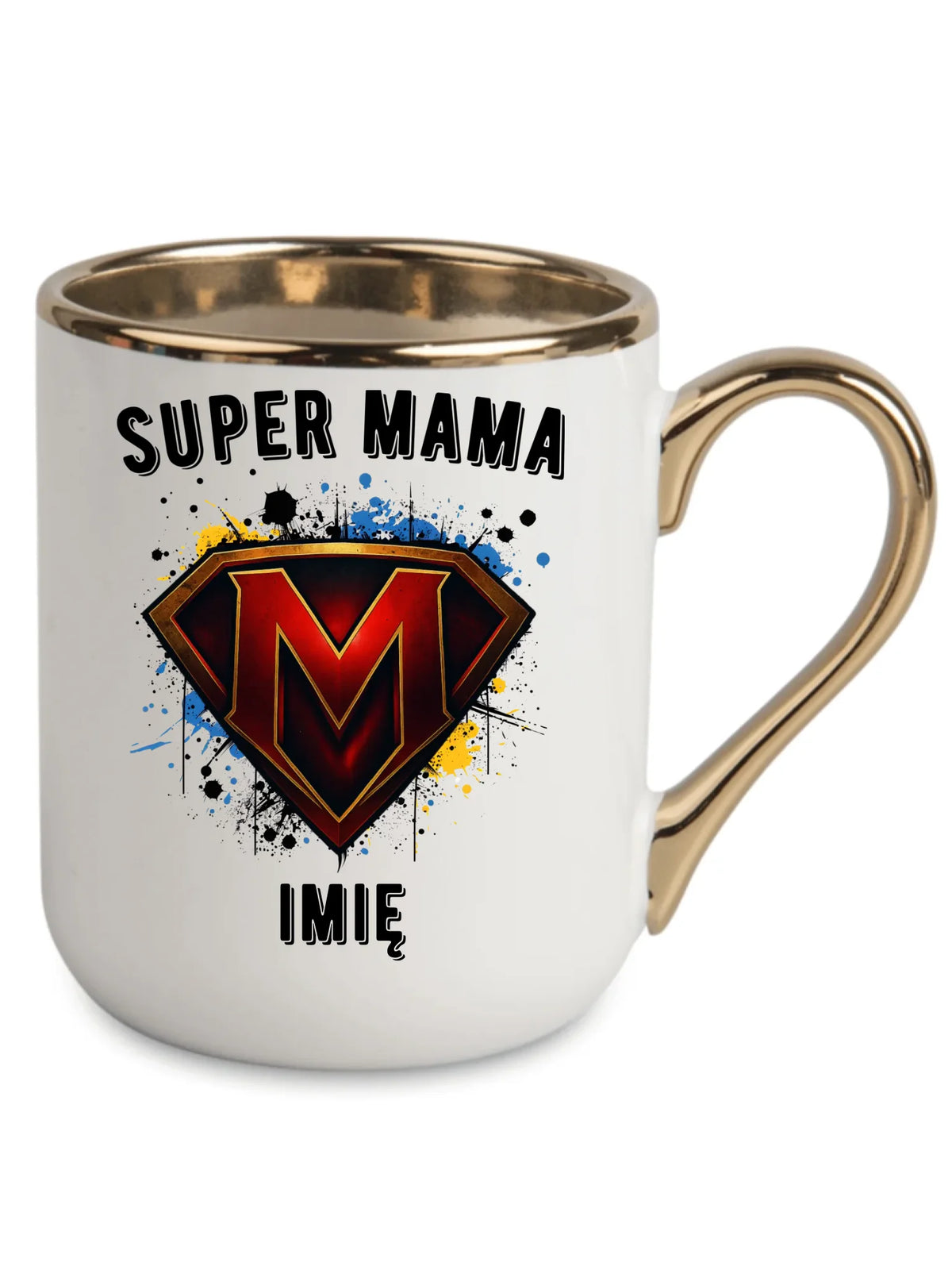 Kubek elegant dla mamy - Super Mama - personalizowany DM07