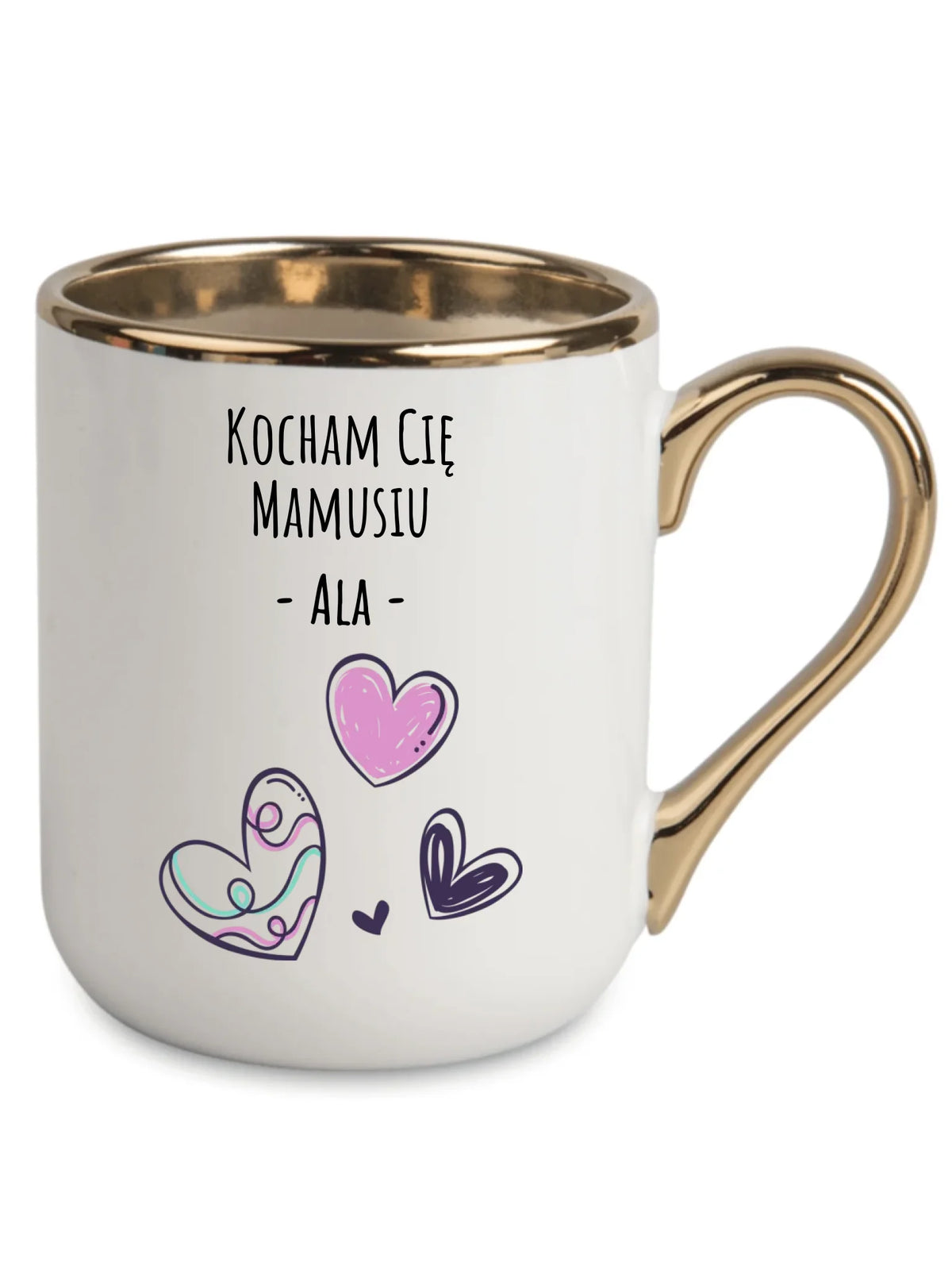 Kubek elegant dla mamy - Kocham Cię Mamusiu - personalizowany DM05