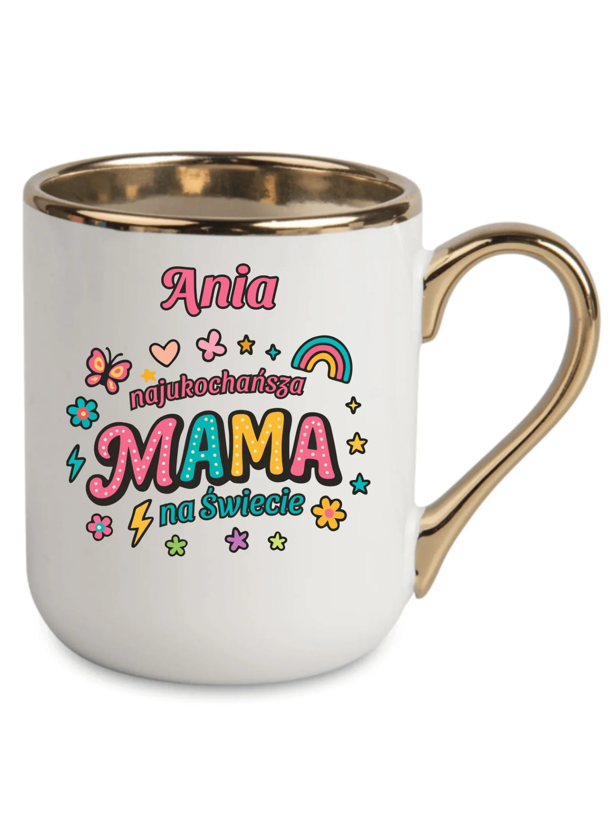 Kubek elegant dla mamy - Najukochańsza mama na Świecie - personalizowany DM03