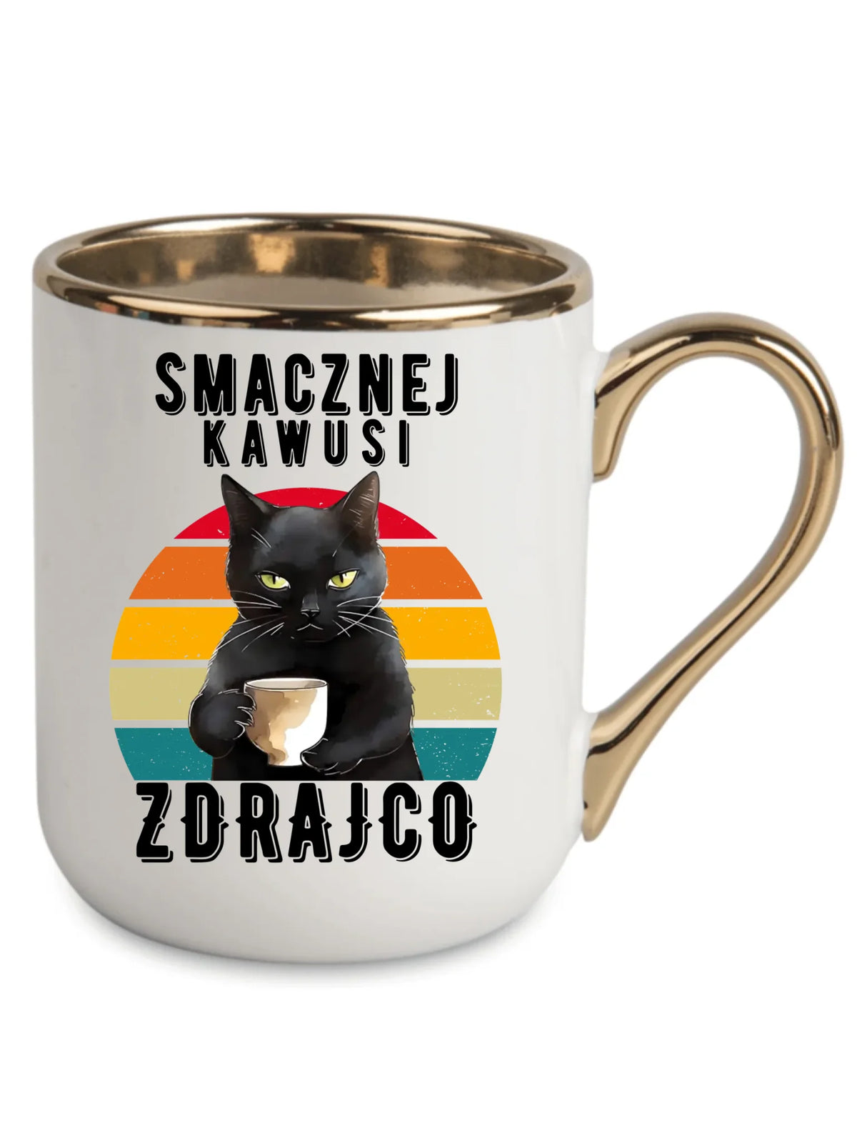 Kubek elegant na odejście z pracy - Smacznej kawusi zdrajco OP03