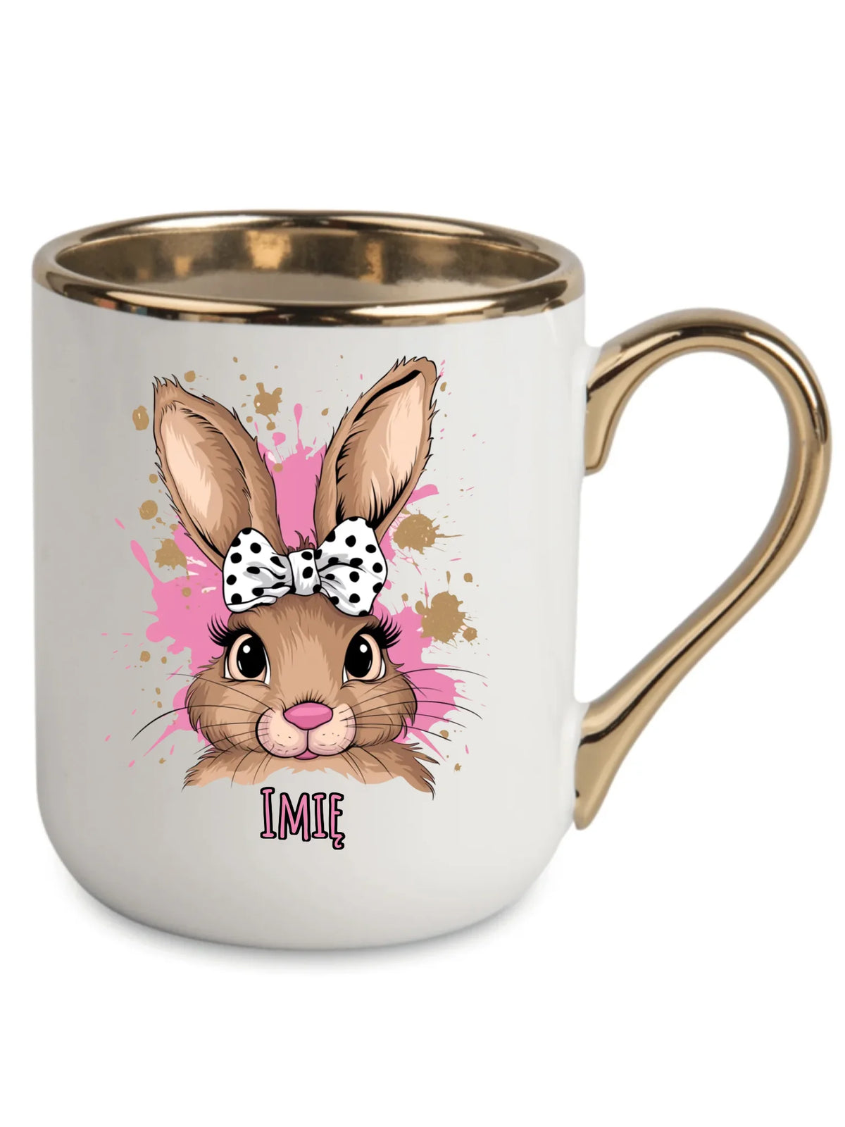 Kubek elegant na Wielkanoc - Słodki Zajączek - personalizowany WN08