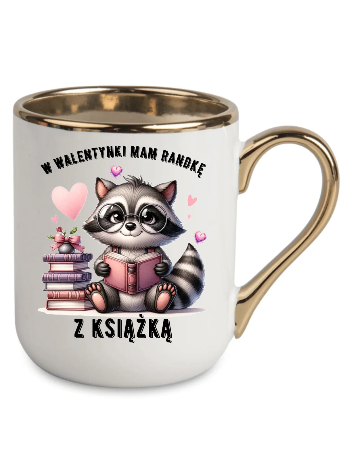 Kubek elegant na Walentynki dla mola książkowego – Mam randkę z książką W20