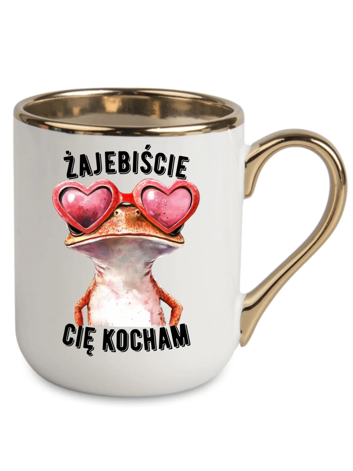 Kubek elegant dla par - Żajebiście Cię Kocham Żaba W17