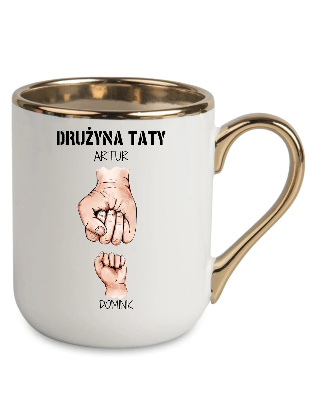 Kubek elegant dla taty - Drużyna taty 1-6 imion dzieci - personalizowany DT01