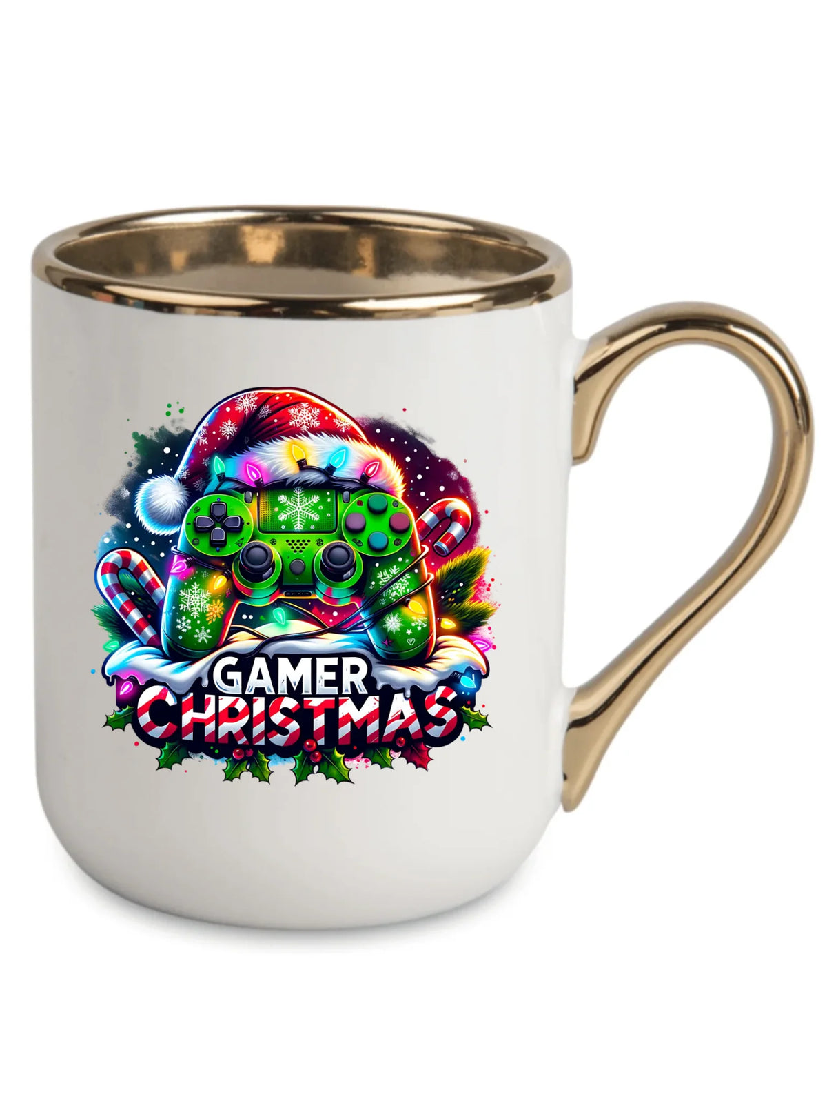 Kubek elegant świąteczny - prezent dla gracza - Christmas gamer BN22