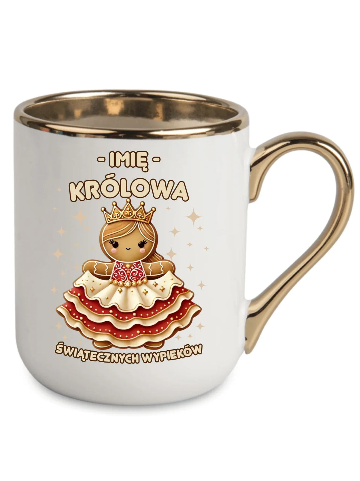 Kubek elegant świąteczny - Królowa świątecznych wypieków - personalizowany BN28