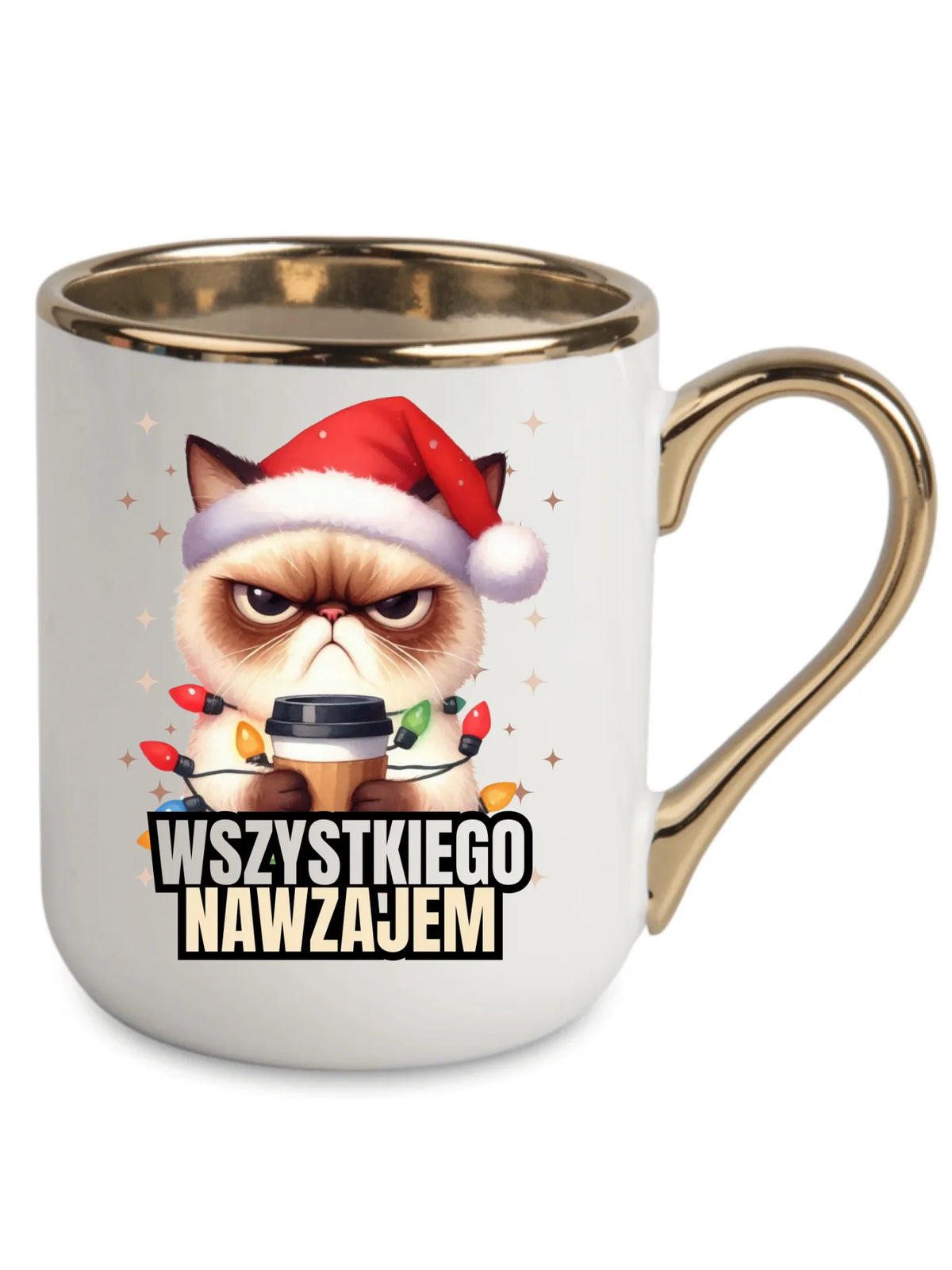 Kubek elegant świąteczny - Grumpy Cat Wszystkiego nawzajem BN33
