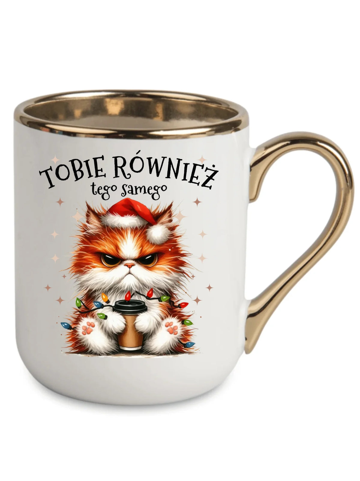 Kubek elegant świąteczny - Grumpy Cat Tobie również tego samego BN32
