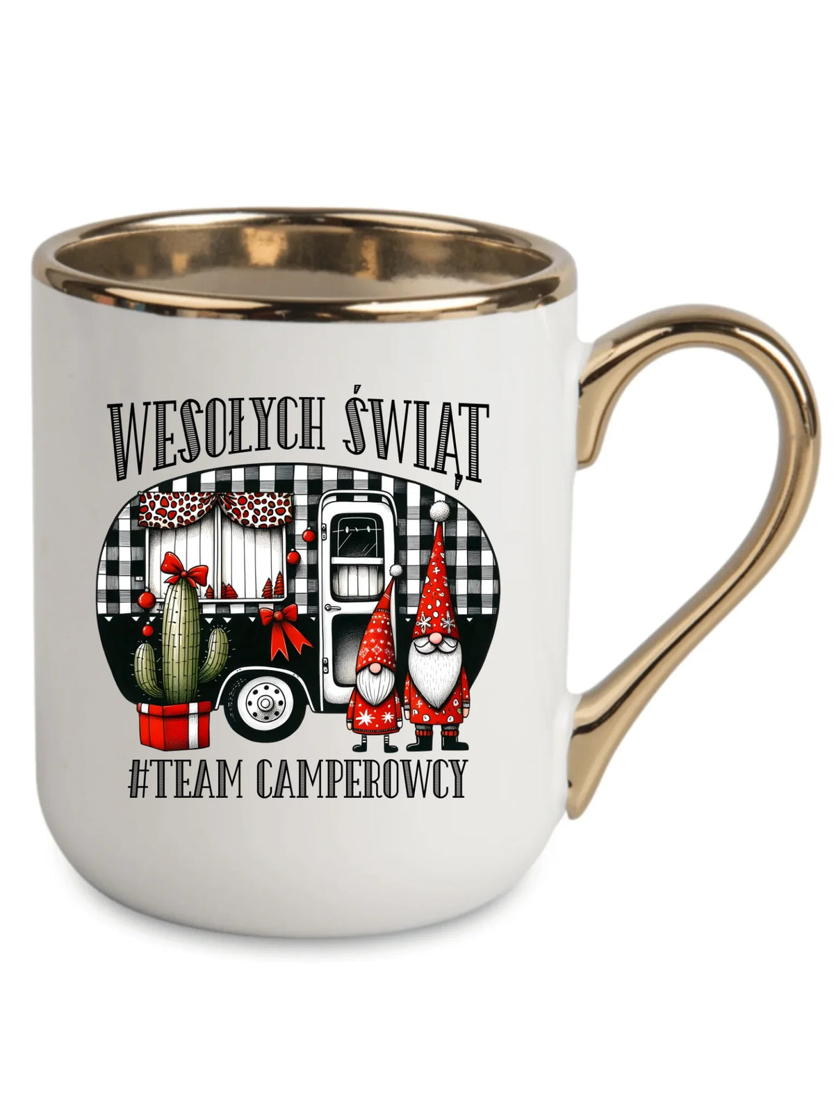 Kubek elegant świąteczny - Wesołych Świąt Team Camperowcy BN44
