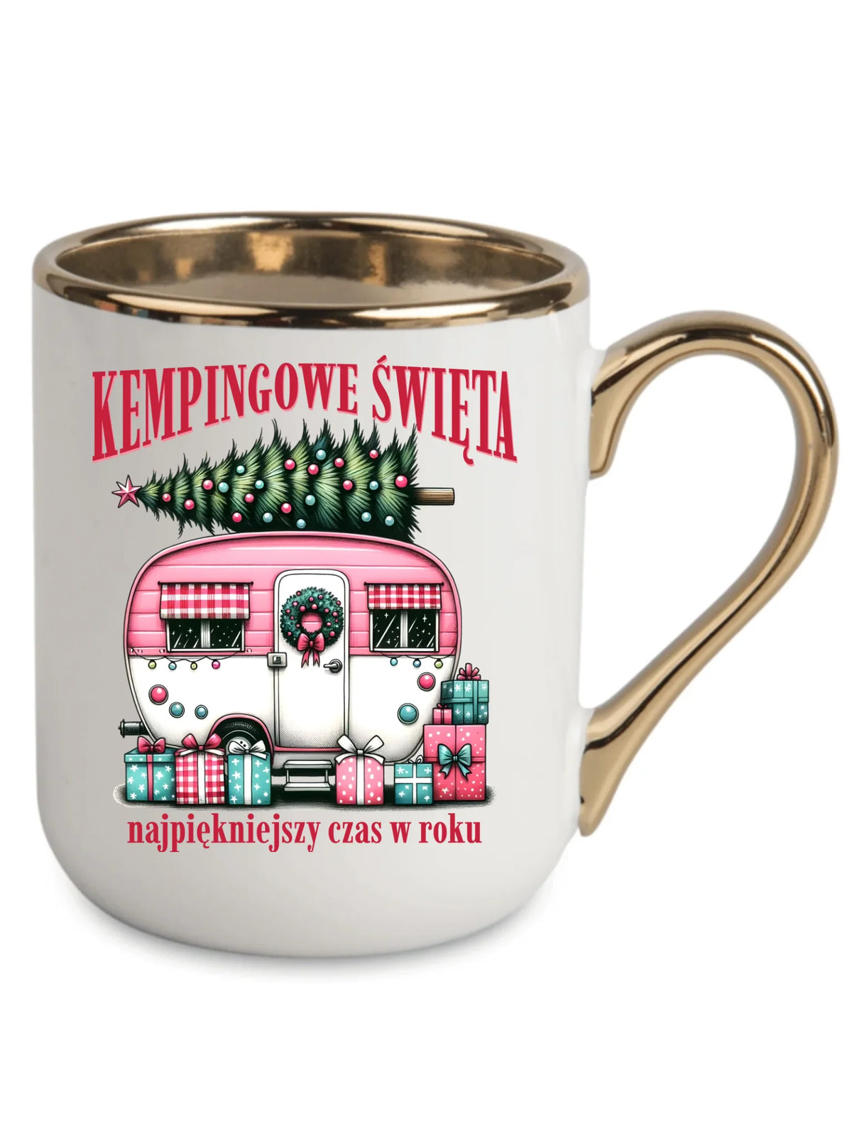 Kubek elegant świąteczny - Kamper Kempingowe Święta BN40