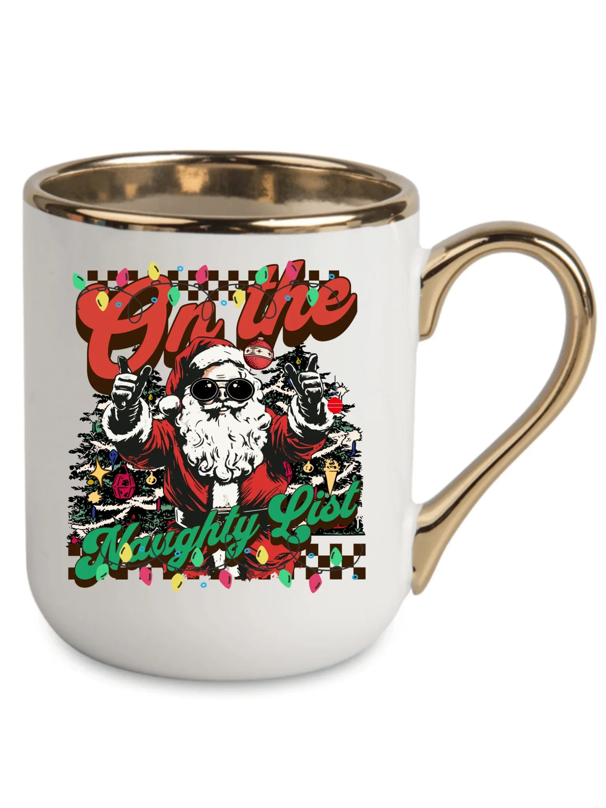 Kubek elegant świąteczny - On the Naughty List BN50
