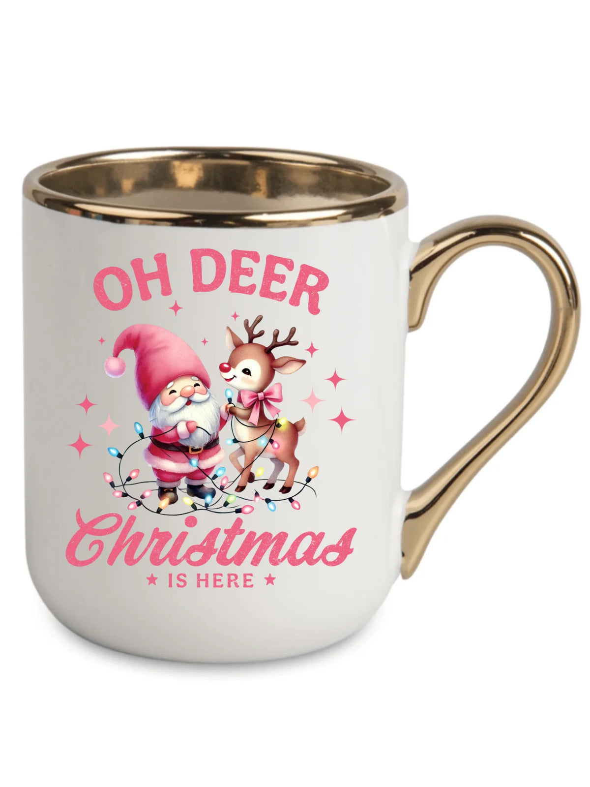 Kubek elegant świąteczny - Oh deer Christmas is here BN59