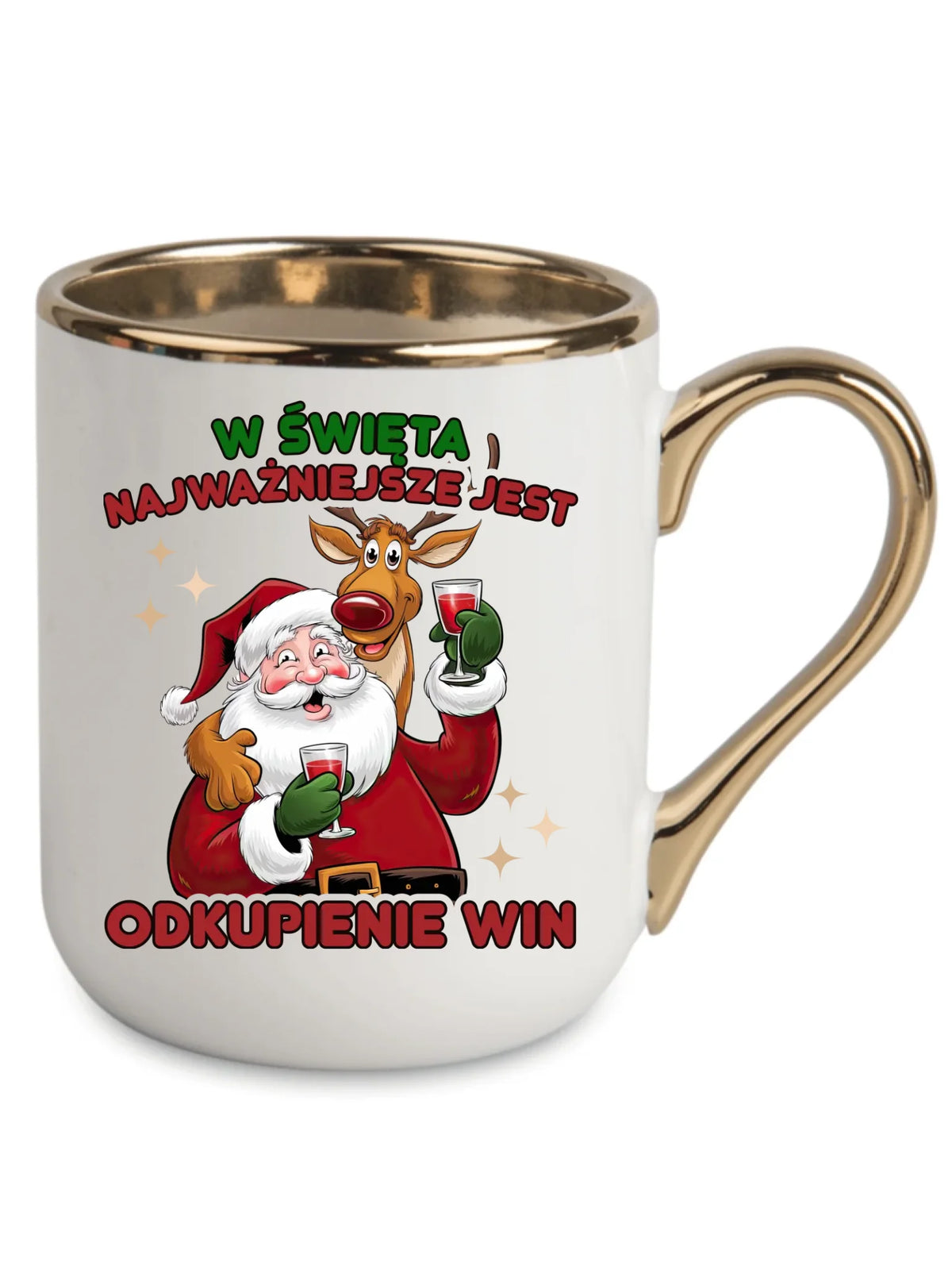 Kubek elegant świąteczny - W święta najważniejsze jest odkupienie win BN73