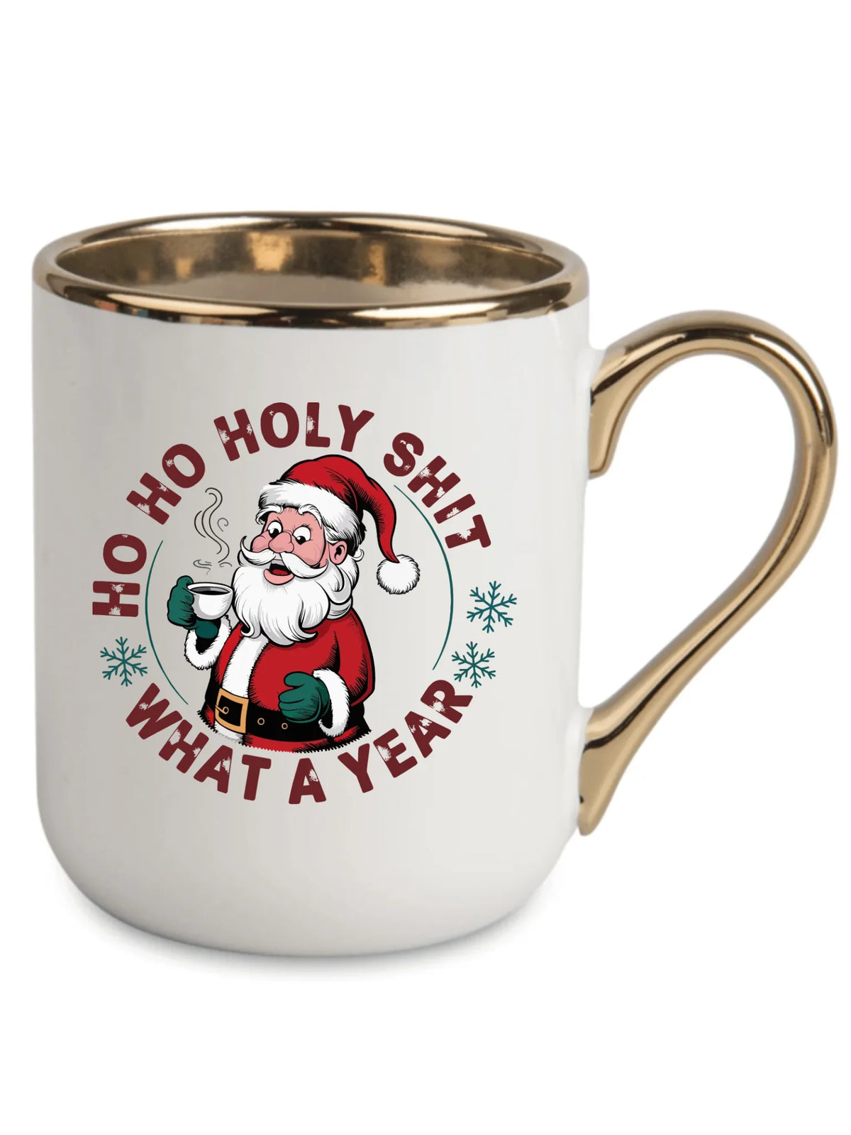 Kubek elegant świąteczny - Ho ho holy shit what a year BN74