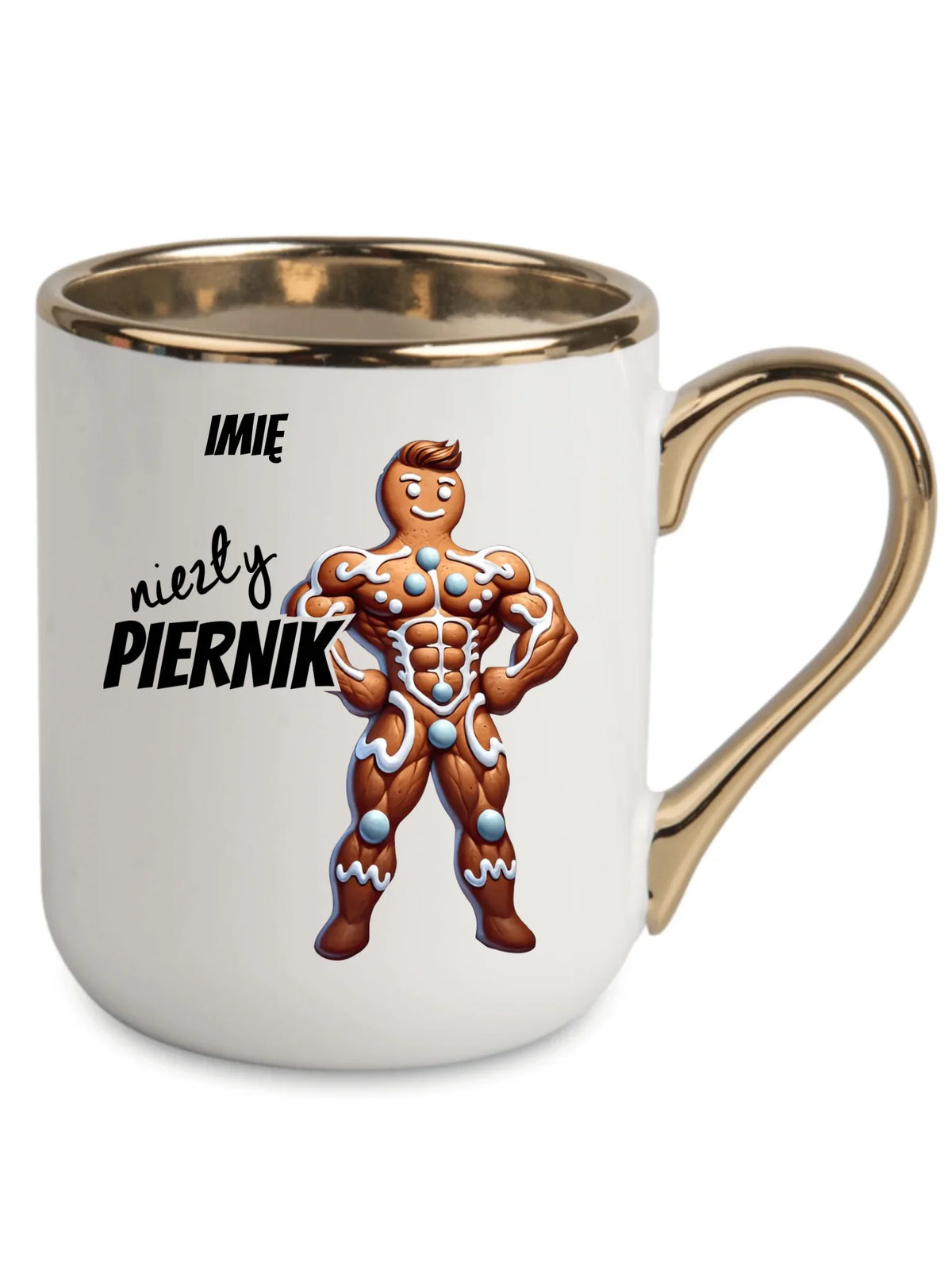Kubek elegant świąteczny - Niezły piernik - personalizowany BN24
