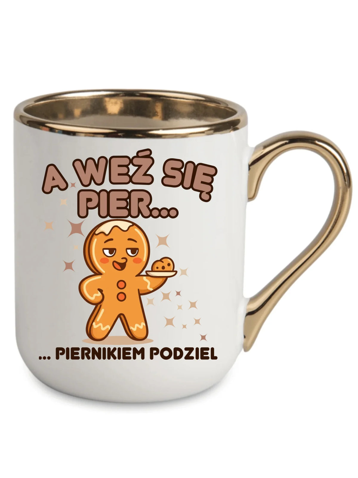 Kubek elegant świąteczny - Piernik A weź się pier... piernikiem podziel BN87