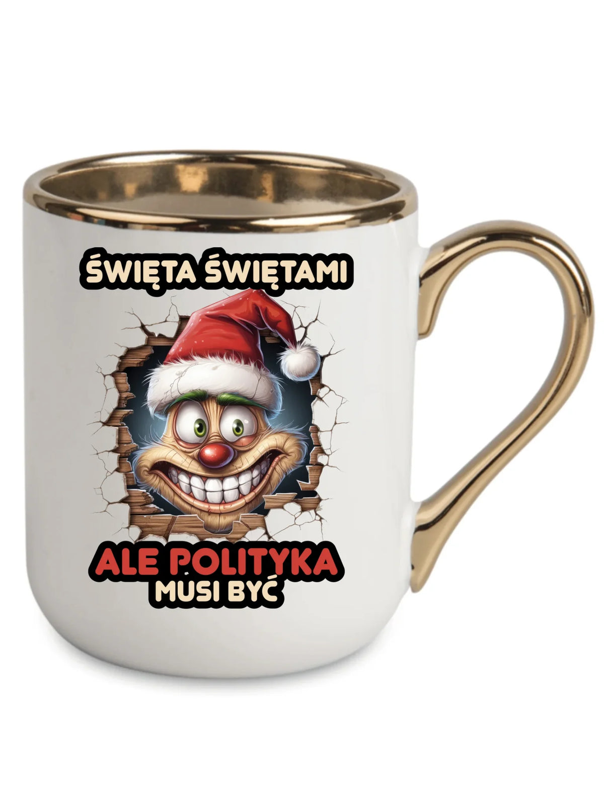 Kubek elegant świąteczny - Święta świętami ale polityka musi być BN102