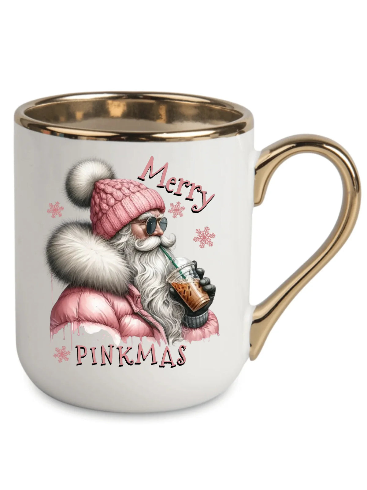 Kubek elegant świąteczny - Różowe Święta - Merry pinkmas BN117