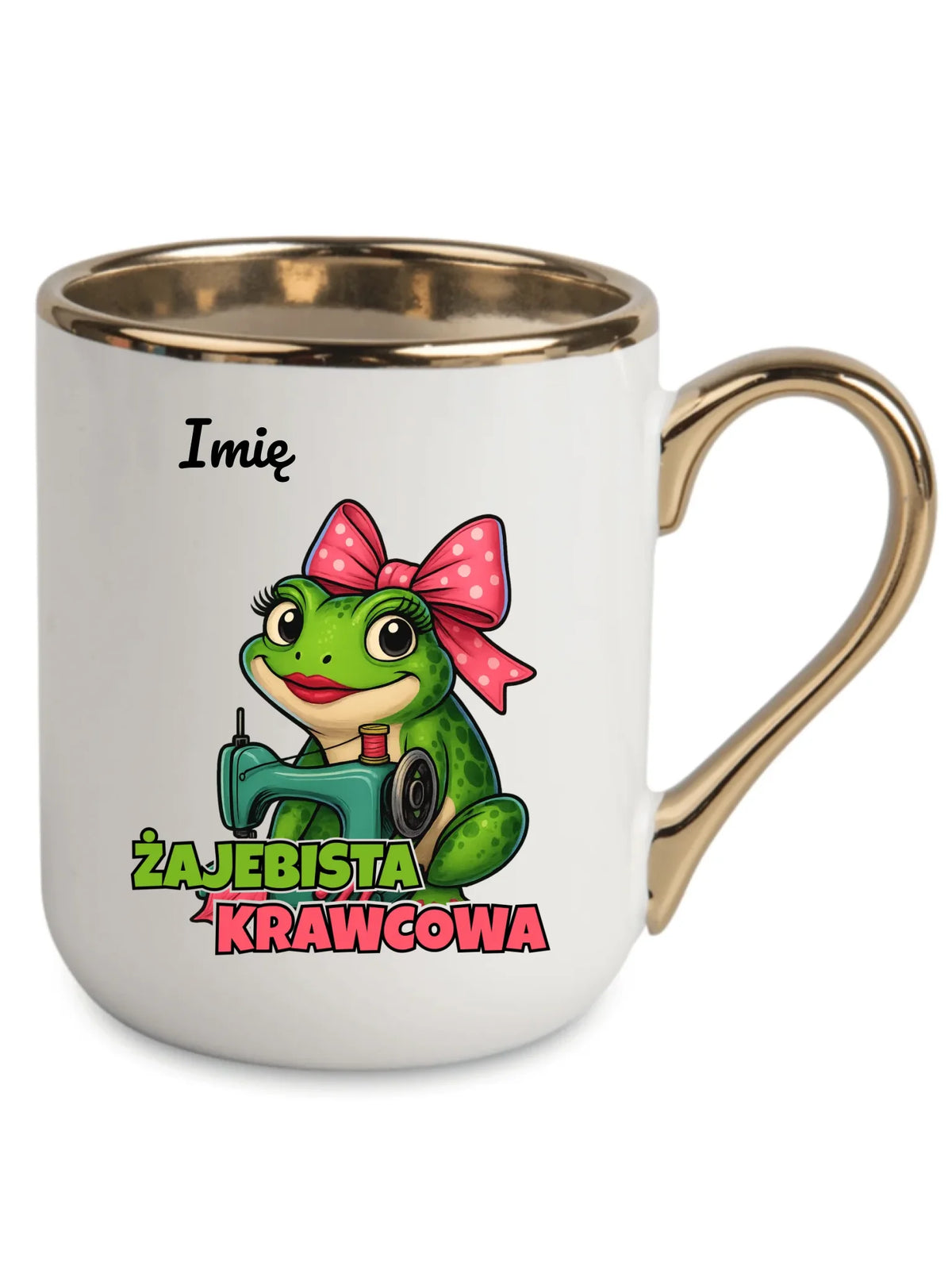 Kubek elegant szyciowy dla krawcowej - Żajebista Krawcowa - personalizowany HS32