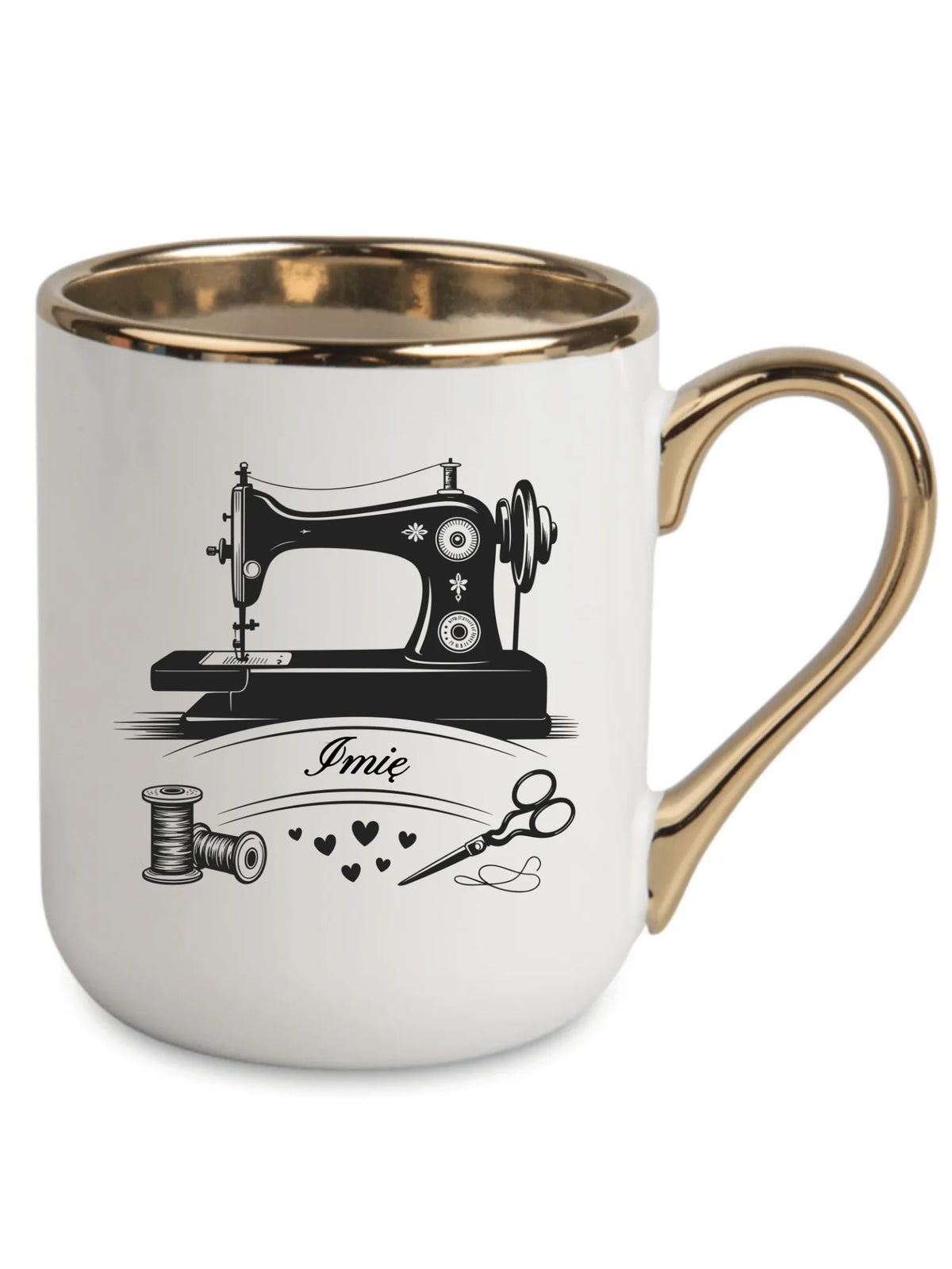 Kubek elegant szyciowy dla krawcowej - Maszyna vintage- personalizowany HS34