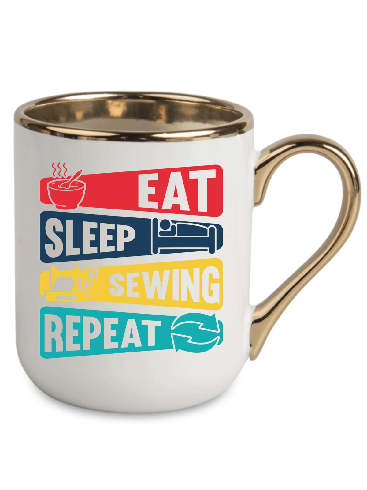 Kubek elegant szyciowy dla krawcowej - Eat sleep sewing repeat HS21