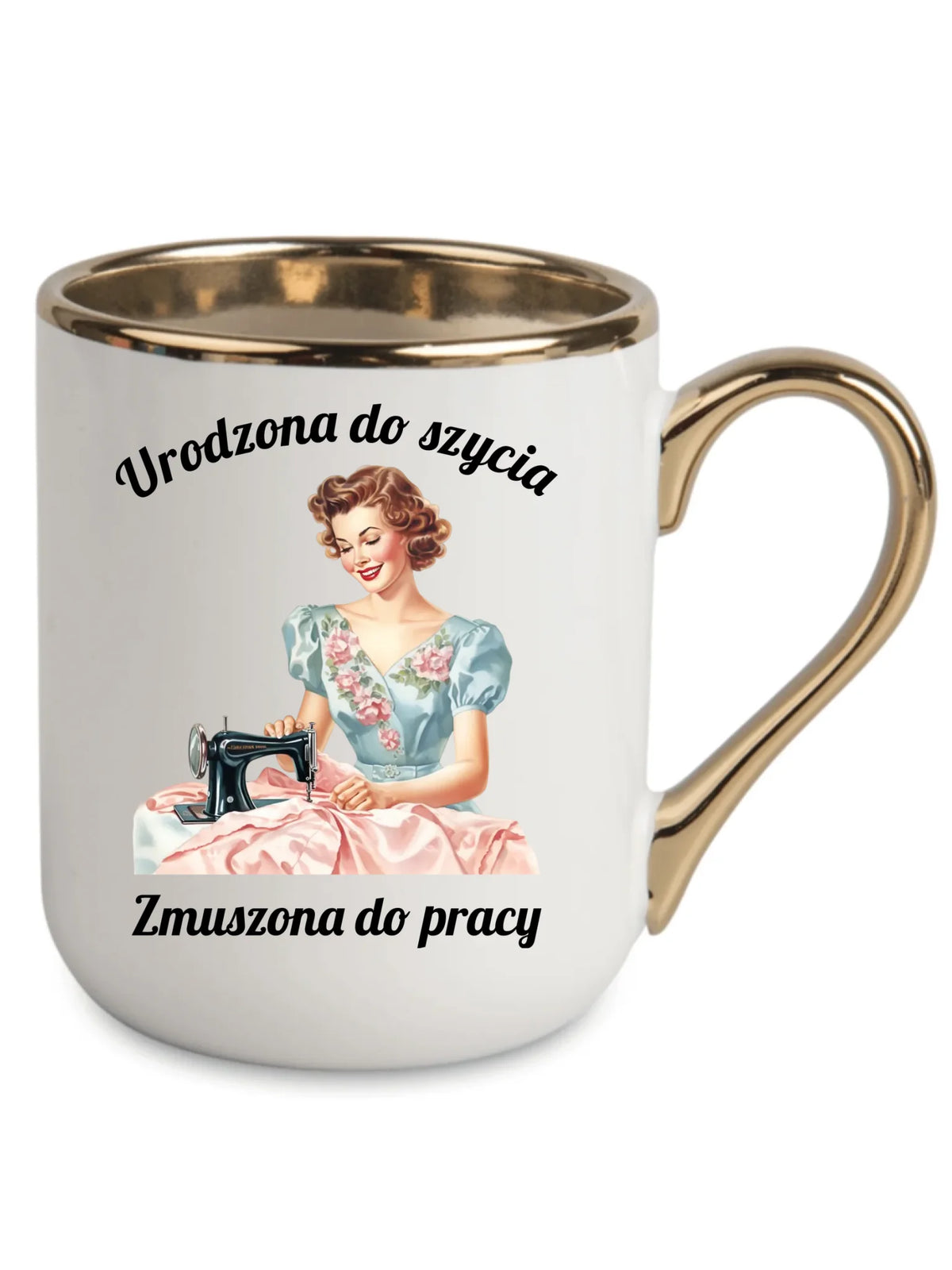 Kubek elegant szyciowy dla krawcowej - Urodzona do szycia HS18