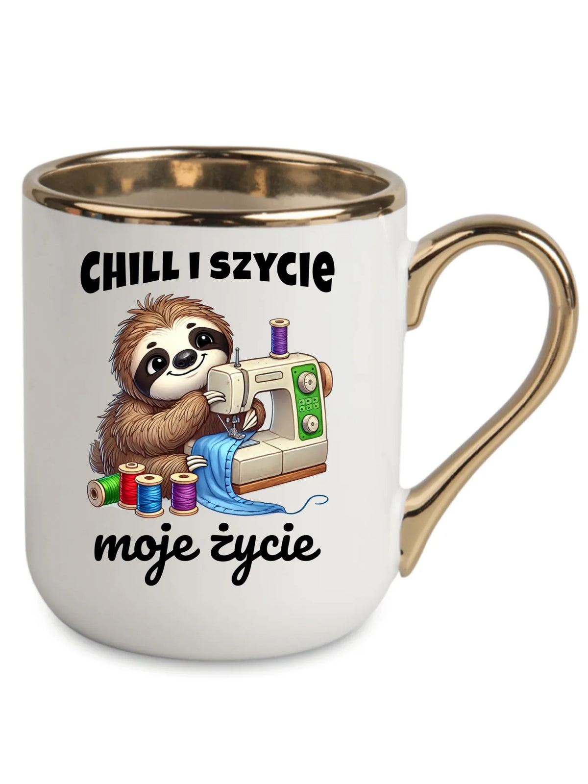 Kubek elegant szyciowy dla krawcowej - Chill i szycie moje życie HS17