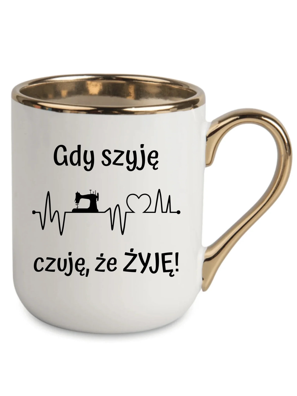 Kubek elegant szyciowy dla krawcowej - Gdy szyję czuję, że żyję HS12