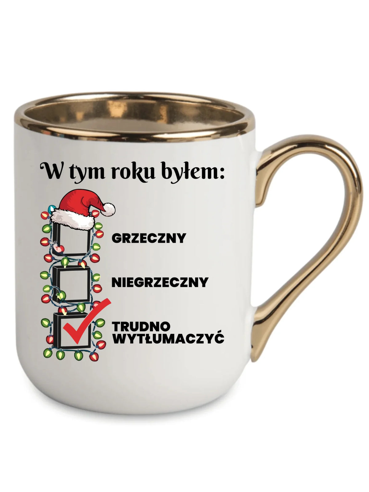 Kubek elegant świąteczny dla niego - Trudno wytłumaczyć BN134