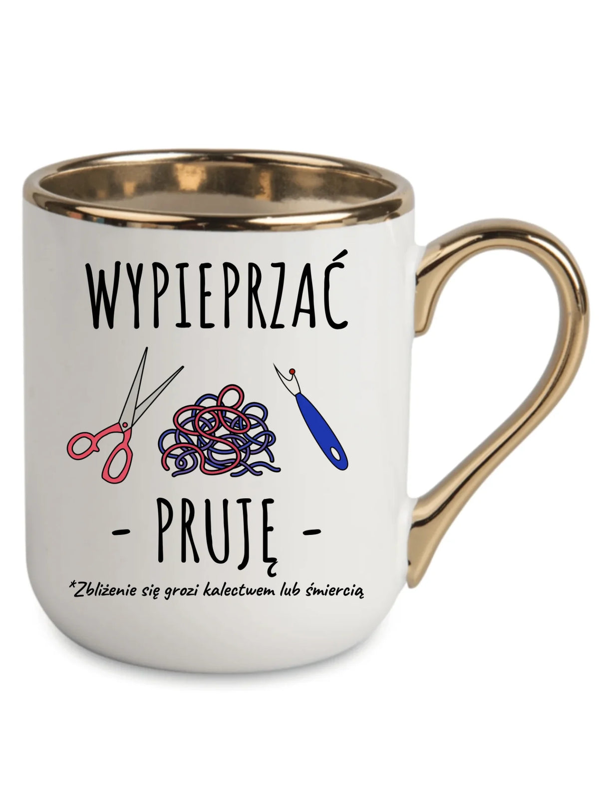 Kubek elegant szyciowy dla krawcowej - Wypieprzać, pruję HS08