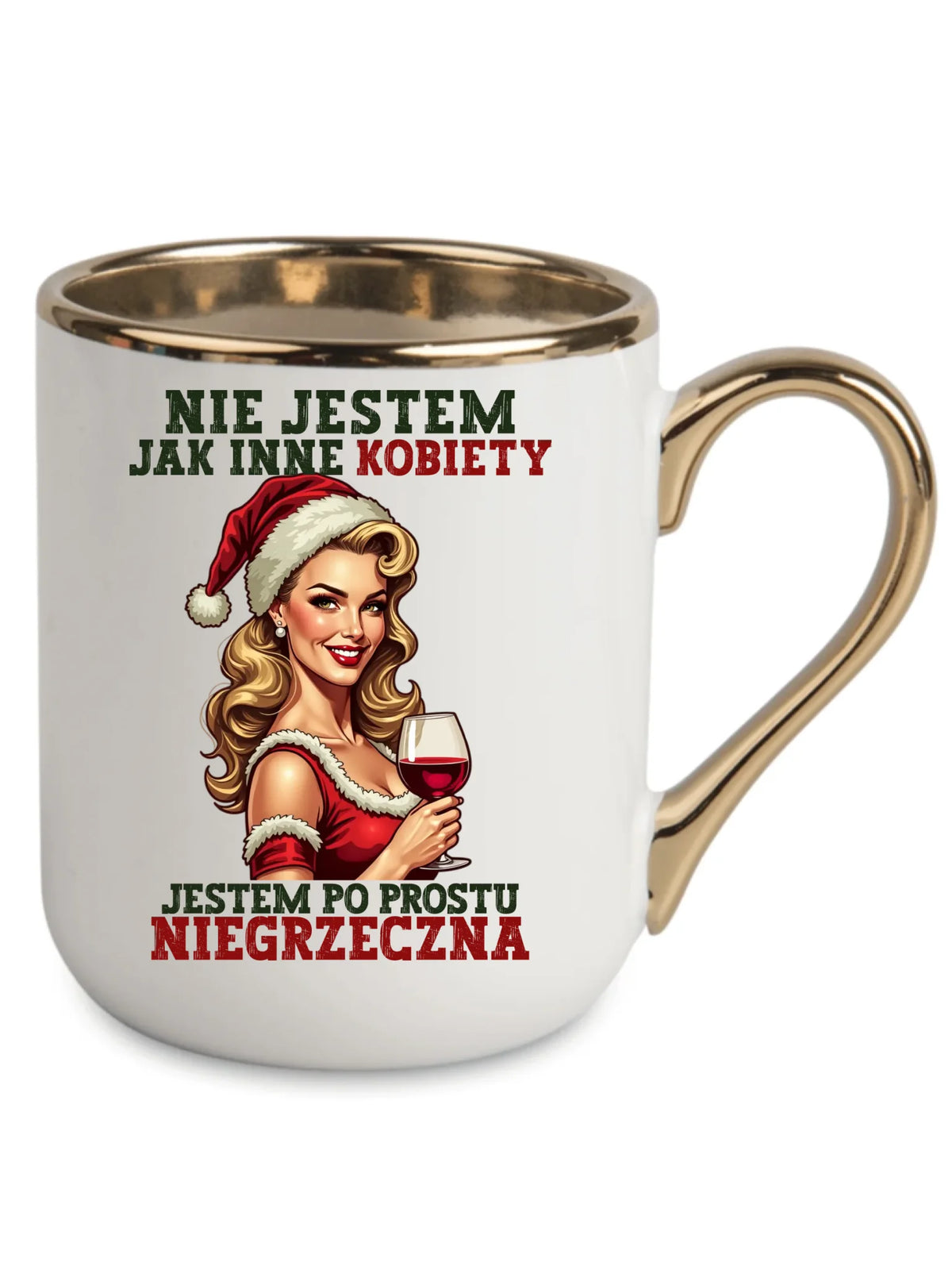 Kubek elegant świąteczny - prezent dla niej - Nie jestem jak inne kobiety BN03
