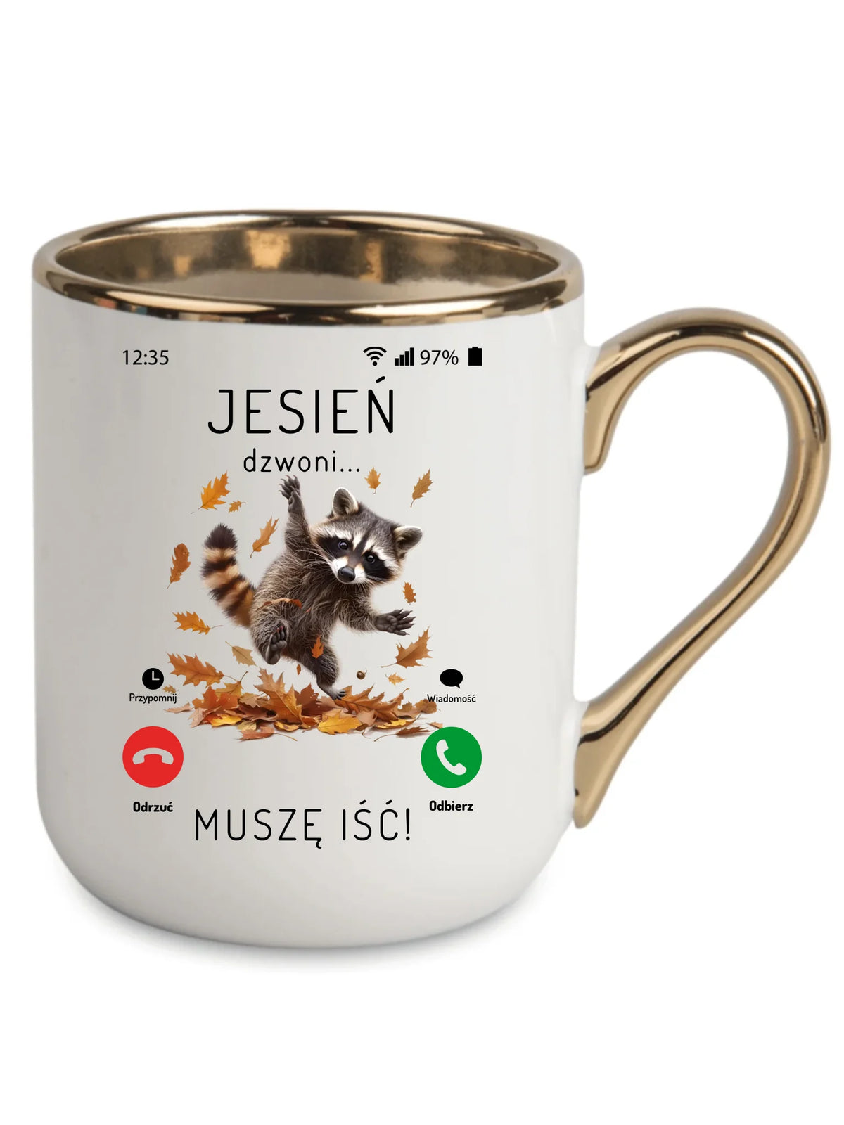 Kubek elegant jesienny - Jesień dzwoni muszę iść JS18