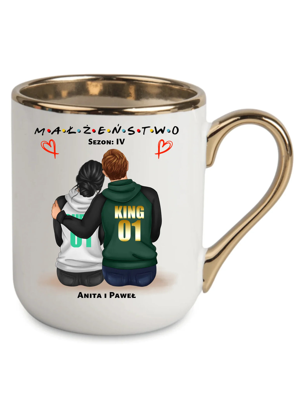 Kubek elegant dla par - Małżeństwo Sezon - personalizowany W05