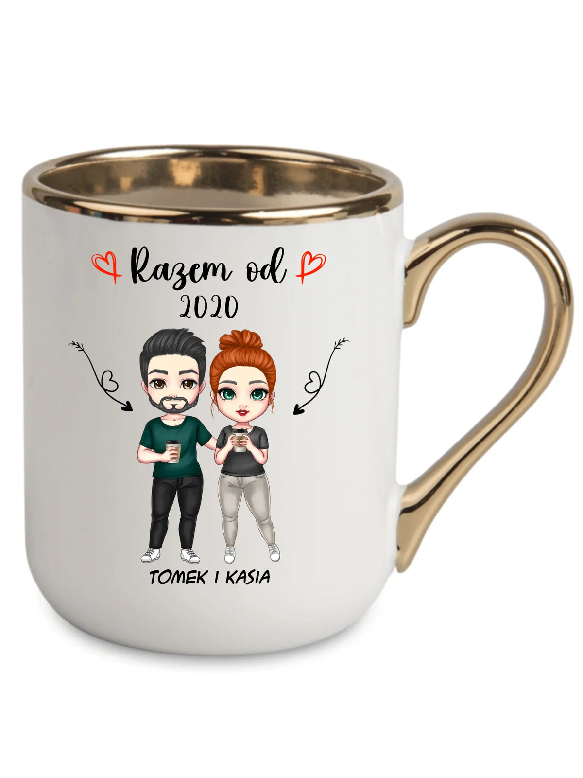 Kubek elegant dla par - Razem od - personalizowany W01