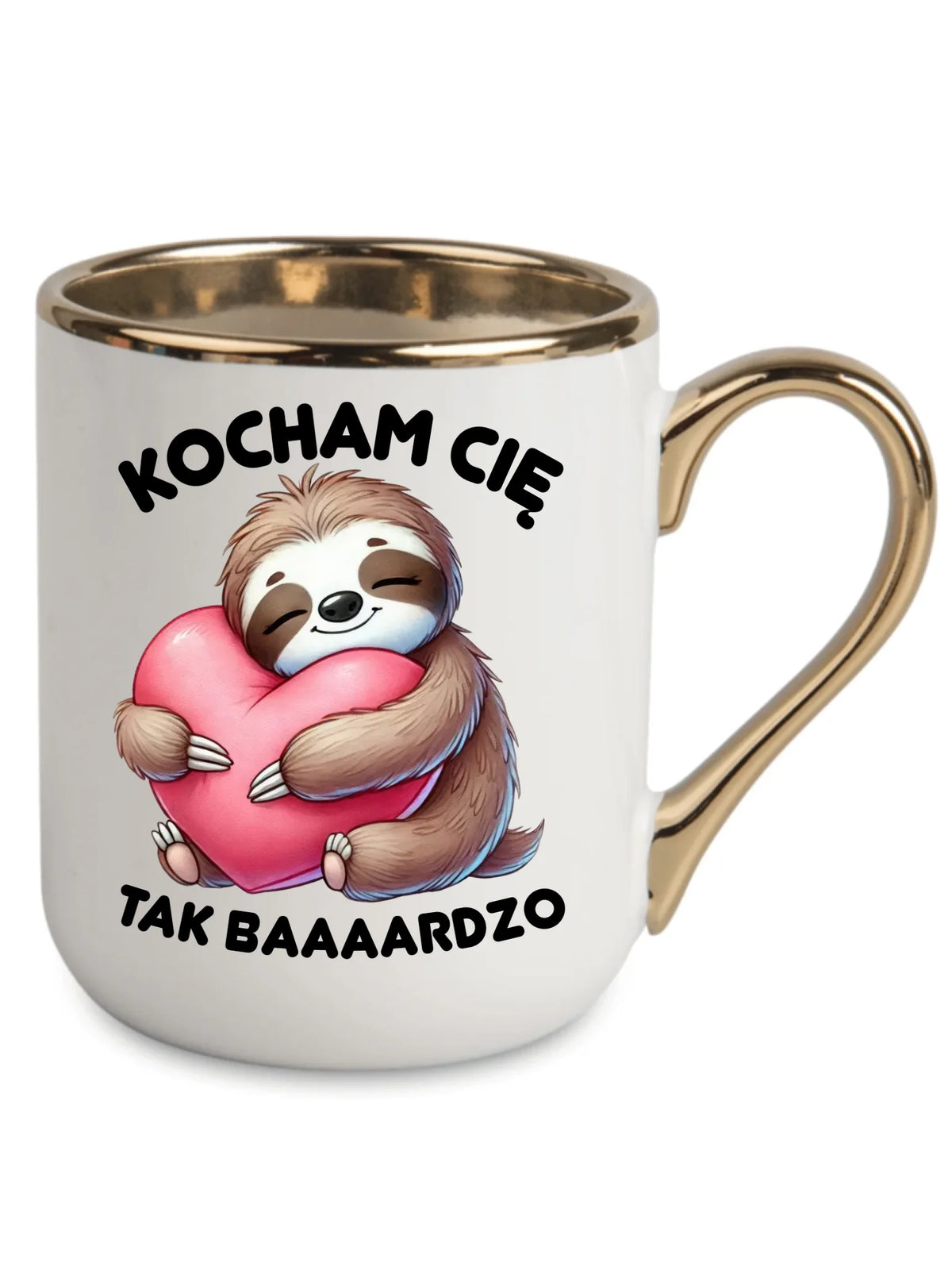 Kubek elegant - Leniwiec Kocham Cię tak baaaardzo W16
