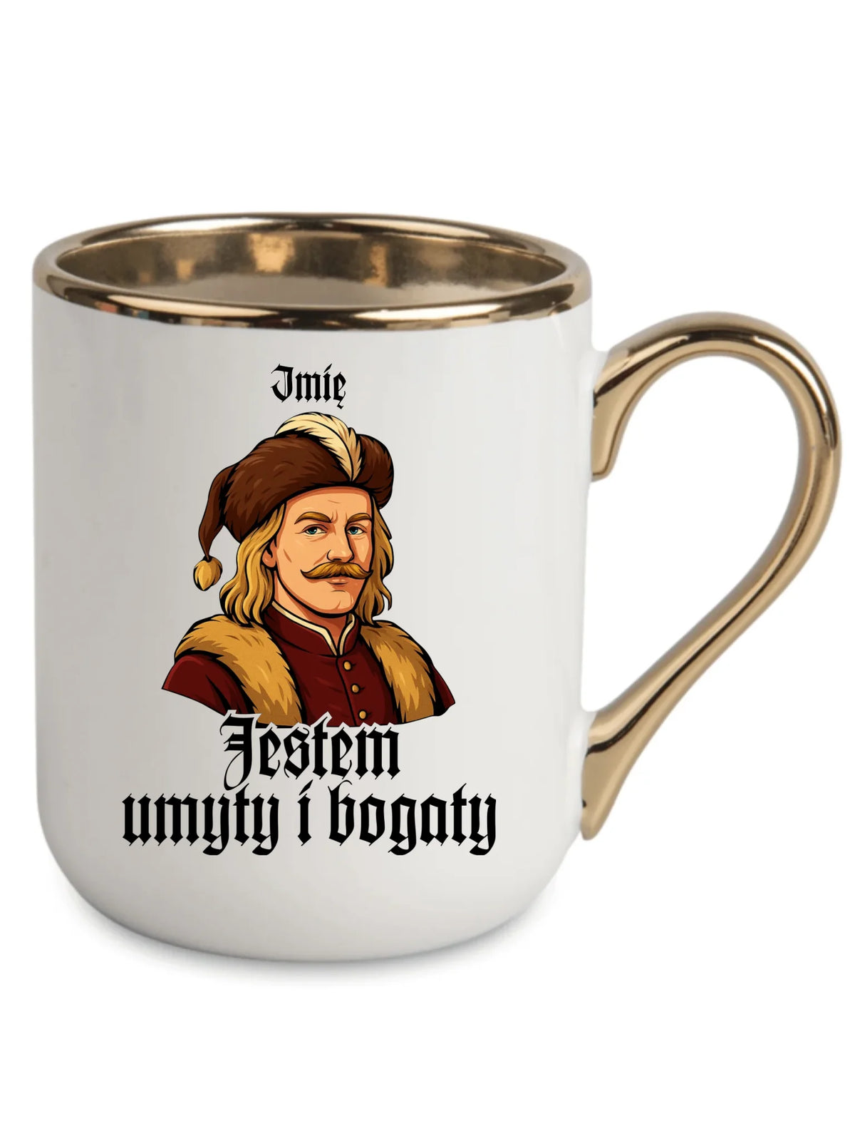 Kubek elegant - Jestem umyty i bogaty - dla fanów serialu 1670 - personalizowany H60