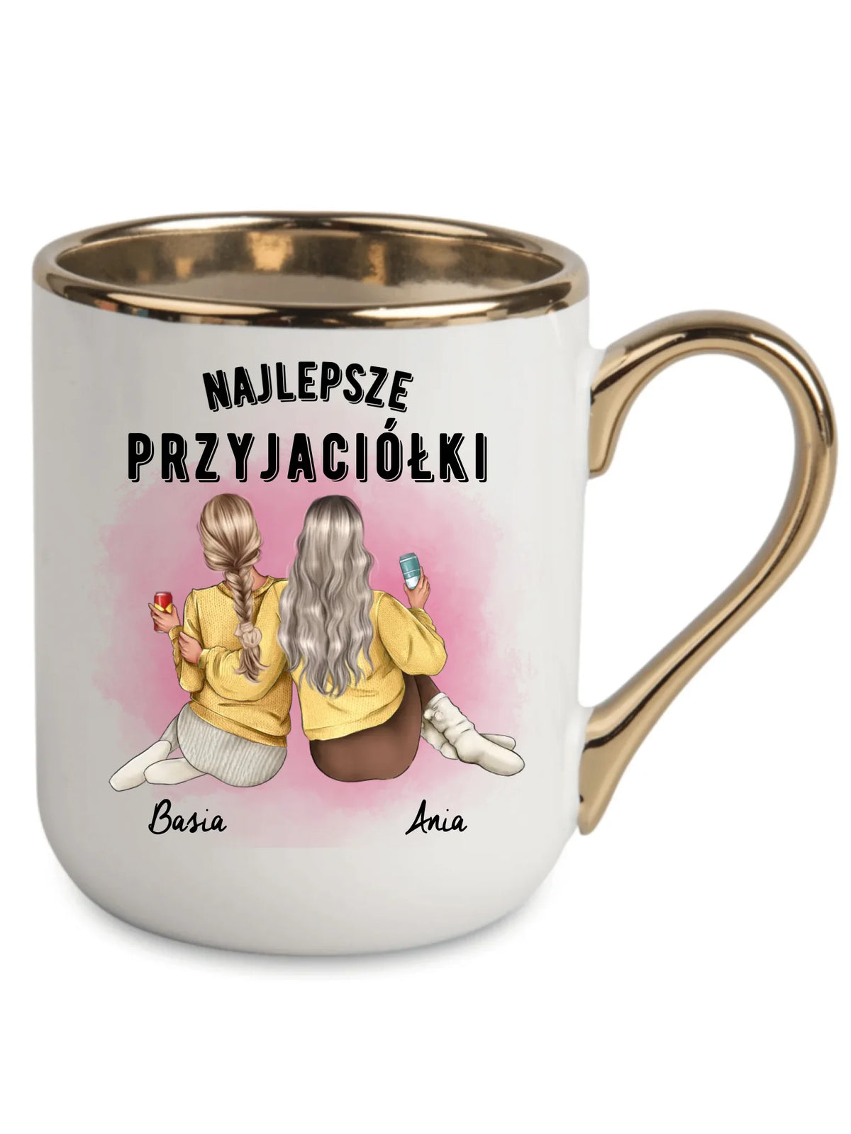Kubek elegant - prezent dla przyjaciółek - Najlepsze przyjaciółki 2-4 osób - personalizowany PR01