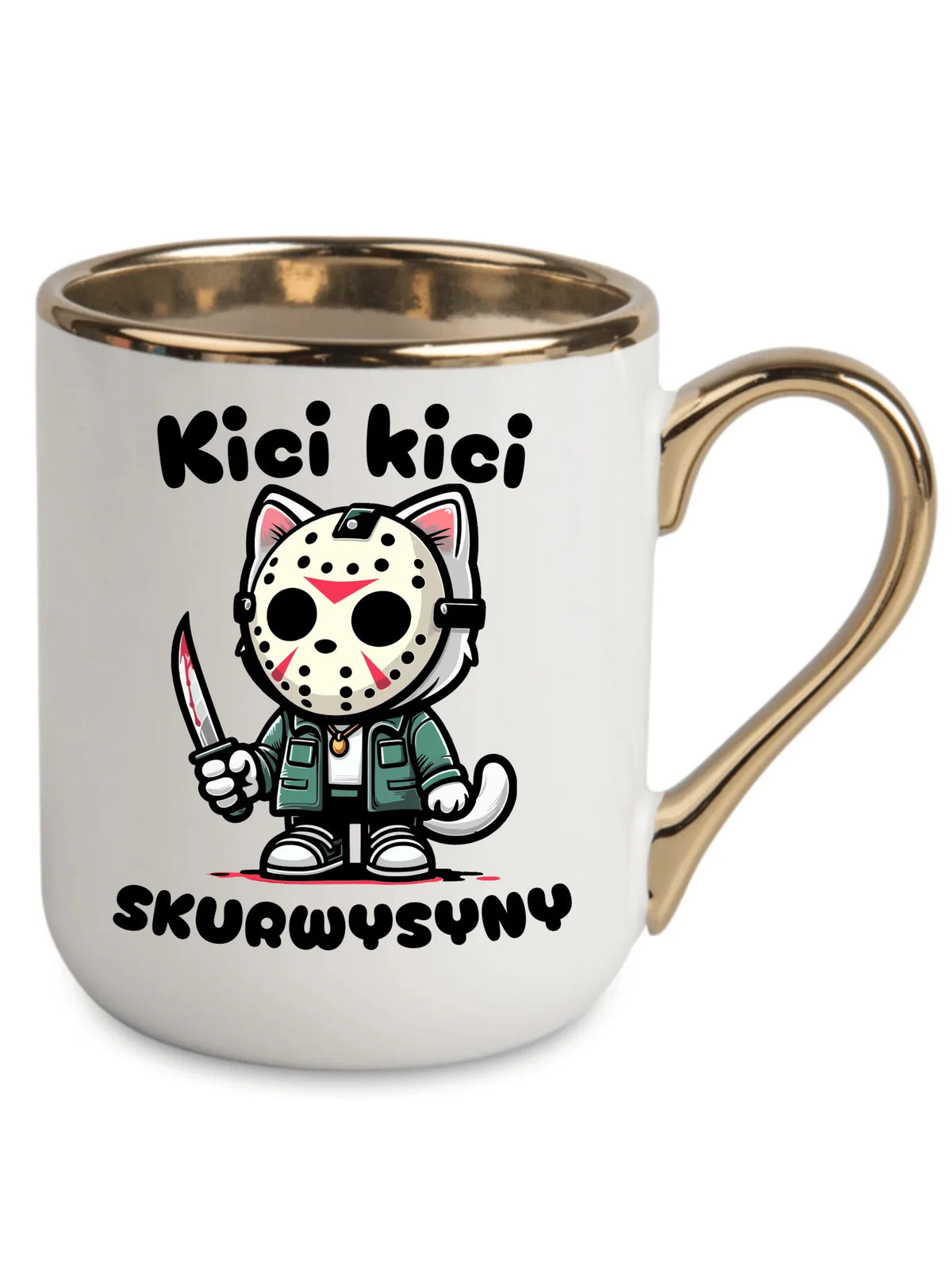 Kubek elegant na Halloween - Kici kici sk*rwysyny - bez cenzury HL28