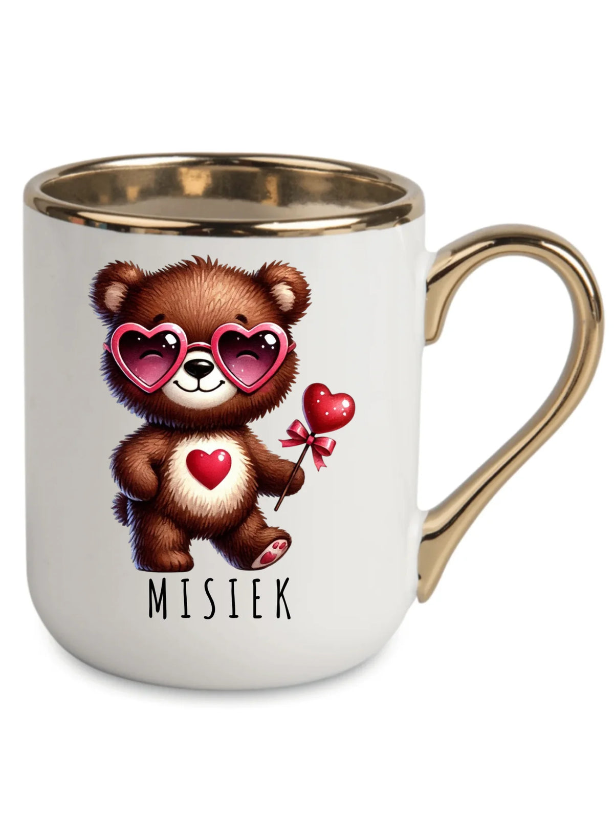 Kubek elegant - Misiek z sercem W34