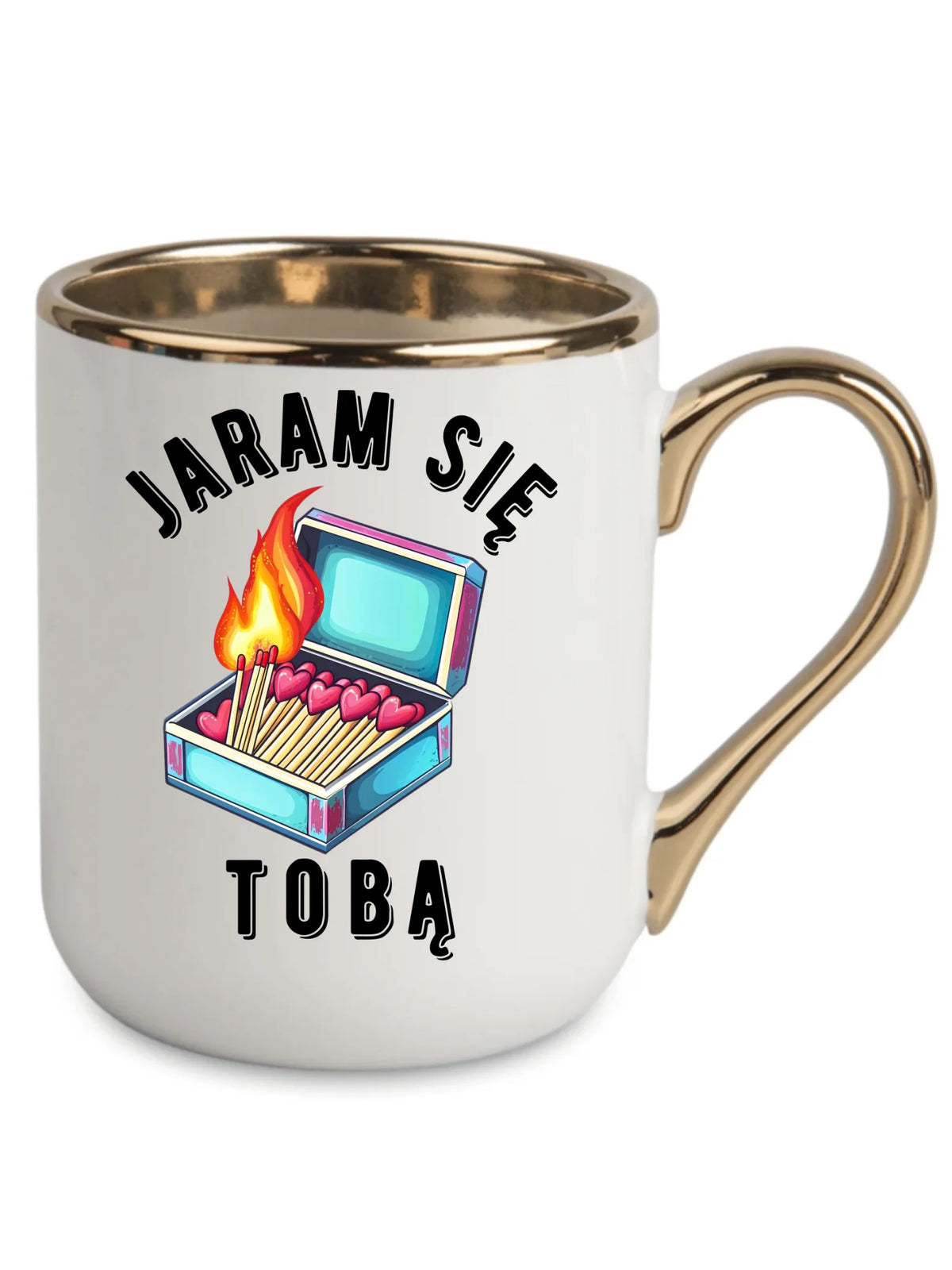 Kubek elegant dla zakochanych - Jaram się Tobą W39