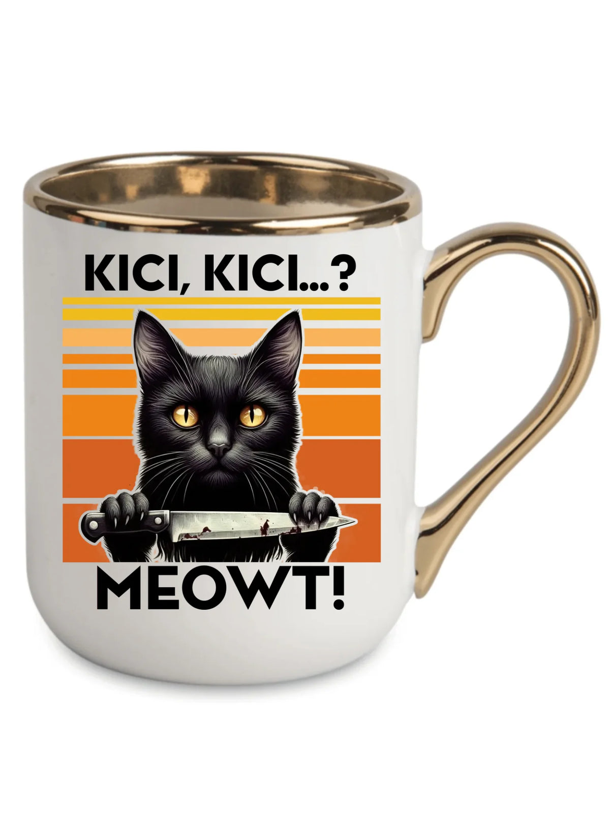 Kubek elegant - Kot z nożem - Kici, kici... MEOWT! HL17
