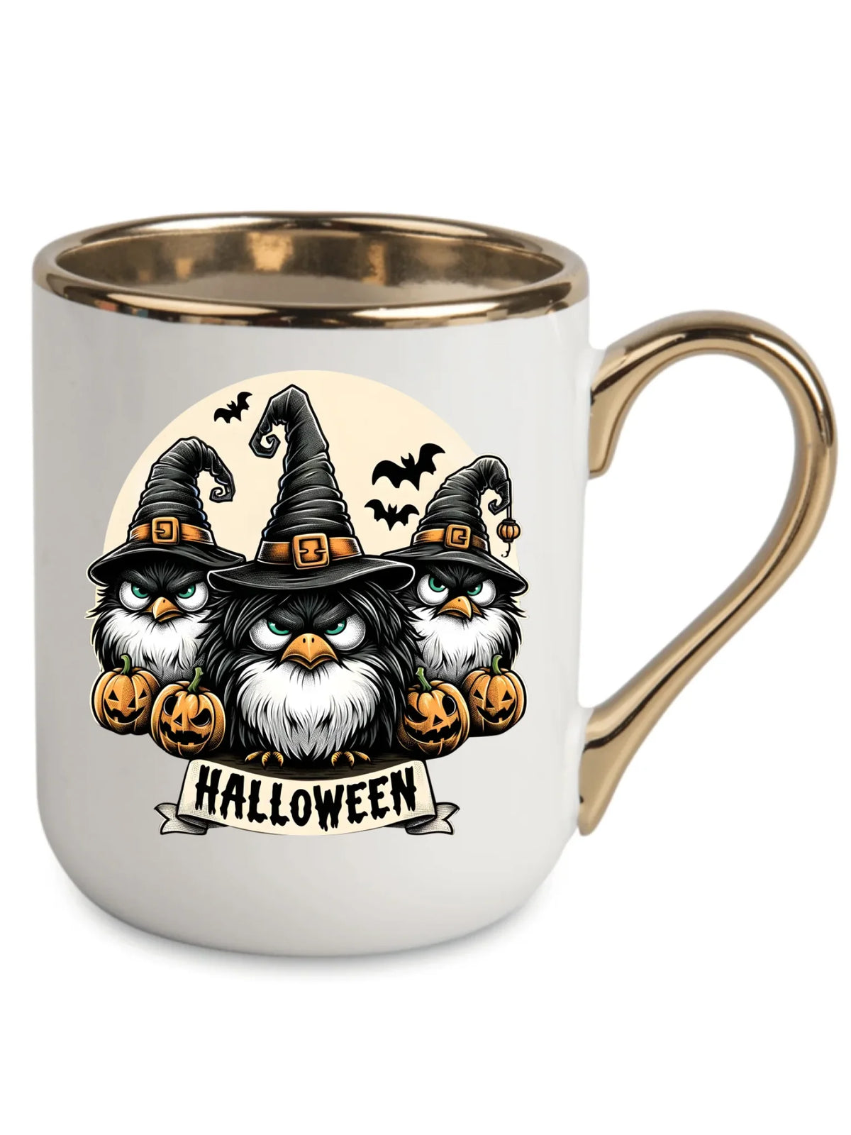 Kubek elegant na Halloween - Upiorne sowy wiedźmy HL15