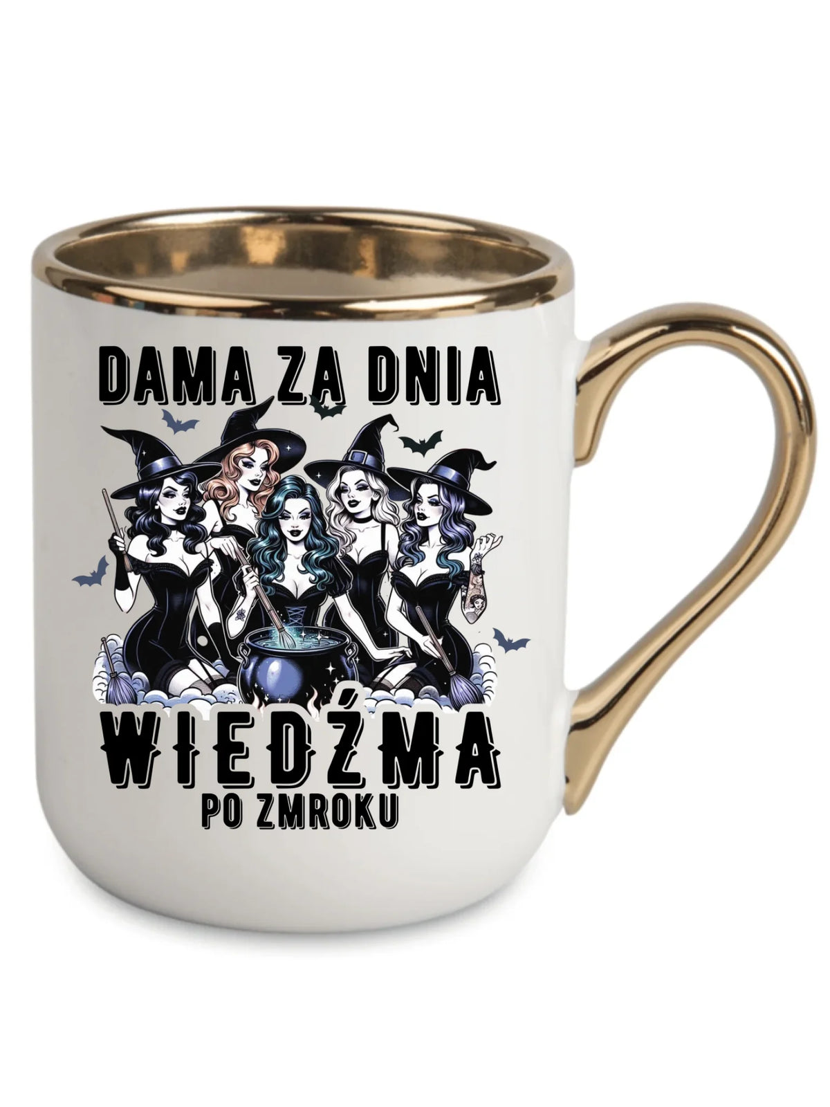 Kubek elegant - Dama za dnia wiedźma po zmroku HL16