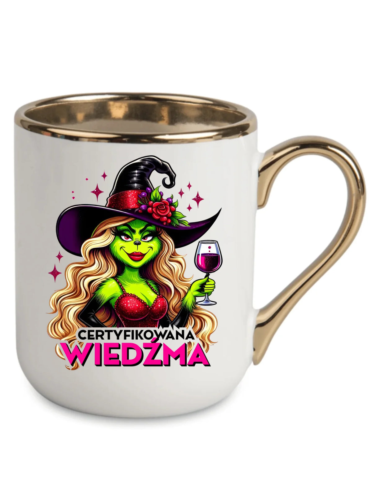 Kubek elegant - Certyfikowana wiedźma - śmieszny HL13